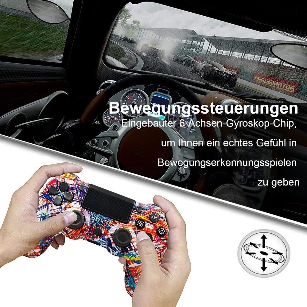 Gamepad, KINSI Game Bluetooth für 4-Controller Wireless, PlayStation PS4, Controller,