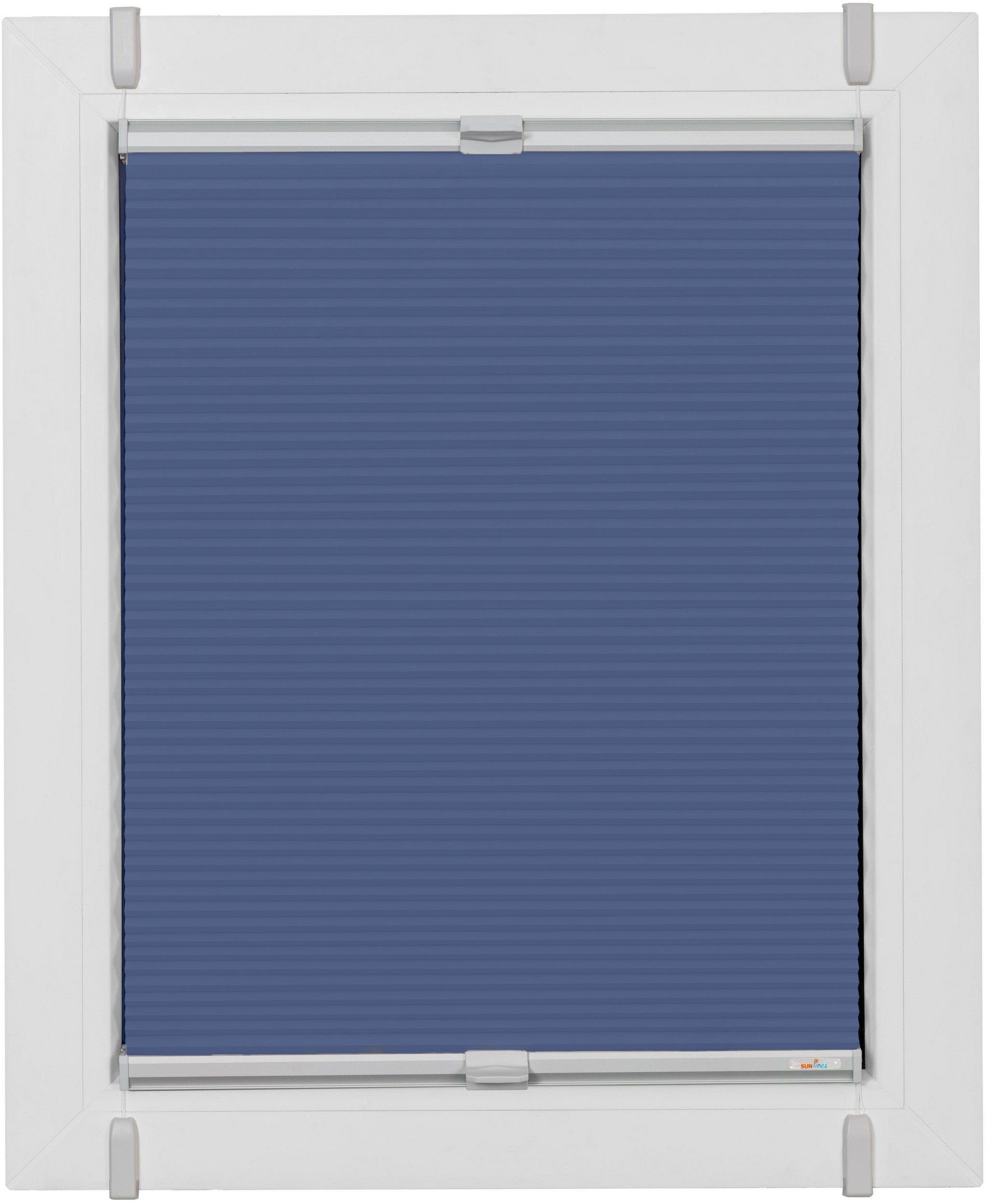 sunlines Plissee Start-up Style Honeycomb, verdunkelnd, ohne Bohren, verspannt, Klemmfix, verspannt mit Simply-Fix Klemmträger, Wabenplissee