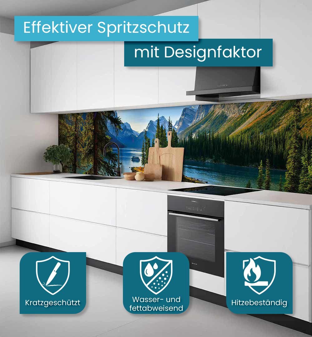 MyMaxxi Küchenrückwand Küchenrückwand selbstklebend Landschaft See Berge Sp günstig online kaufen