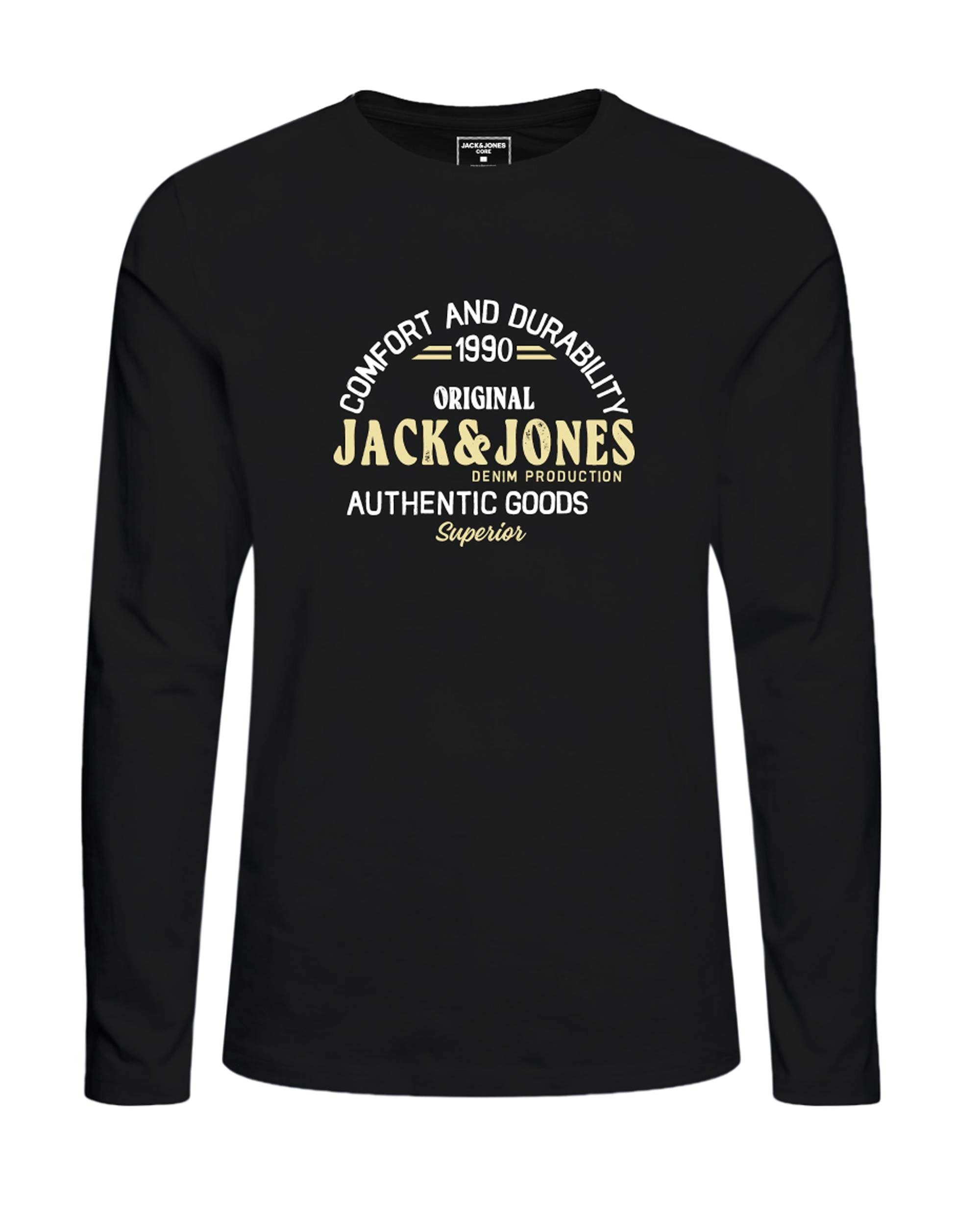 TEE JJMINDS Jack NECK CREW Jones black Junior JNR Langarmshirt & LS