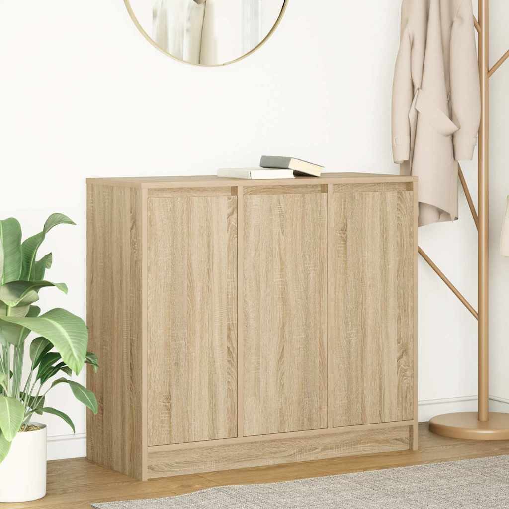 vidaXL Sideboard Sideboard Sonoma-Eiche 85x34x76 cm Holzwerkstoff (1 St) – Bild 2 von 5