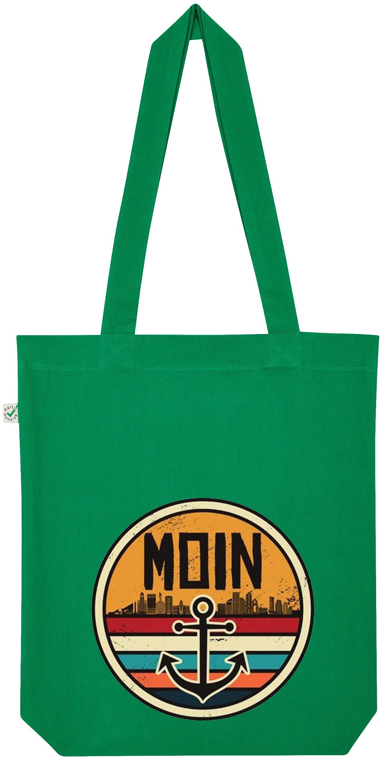 Youth Designz Tragetasche Moin Jutebeutel Tasche Lange Henkel, mit trendigem Frontprint