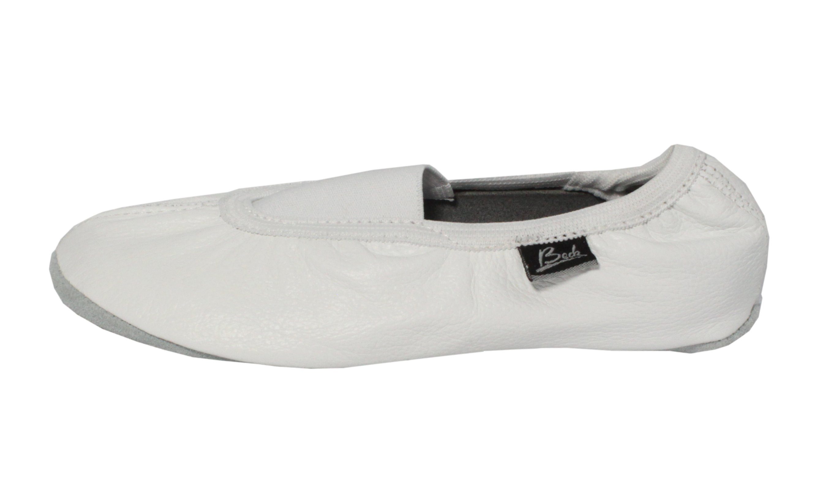 Beck Schläppchen Echt-Leder mit Ledersohle Gymnastikschuh und Wildledersohle – Bild 5 von 5