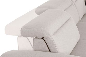 sit&more Ecksofa Percy L-Form, 12 cm Fußhöhe, Sitztiefenverstellung, wahlweise in 2 Fußfarben
