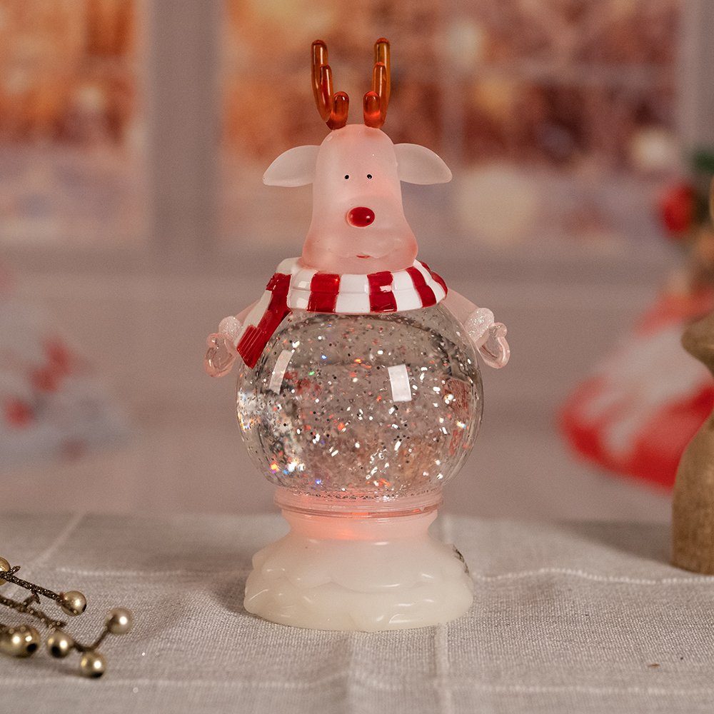 Esto LED Dekolicht, Rentier Tischlampe Weihnachtsdeko LED Schneekugel RGB F günstig online kaufen