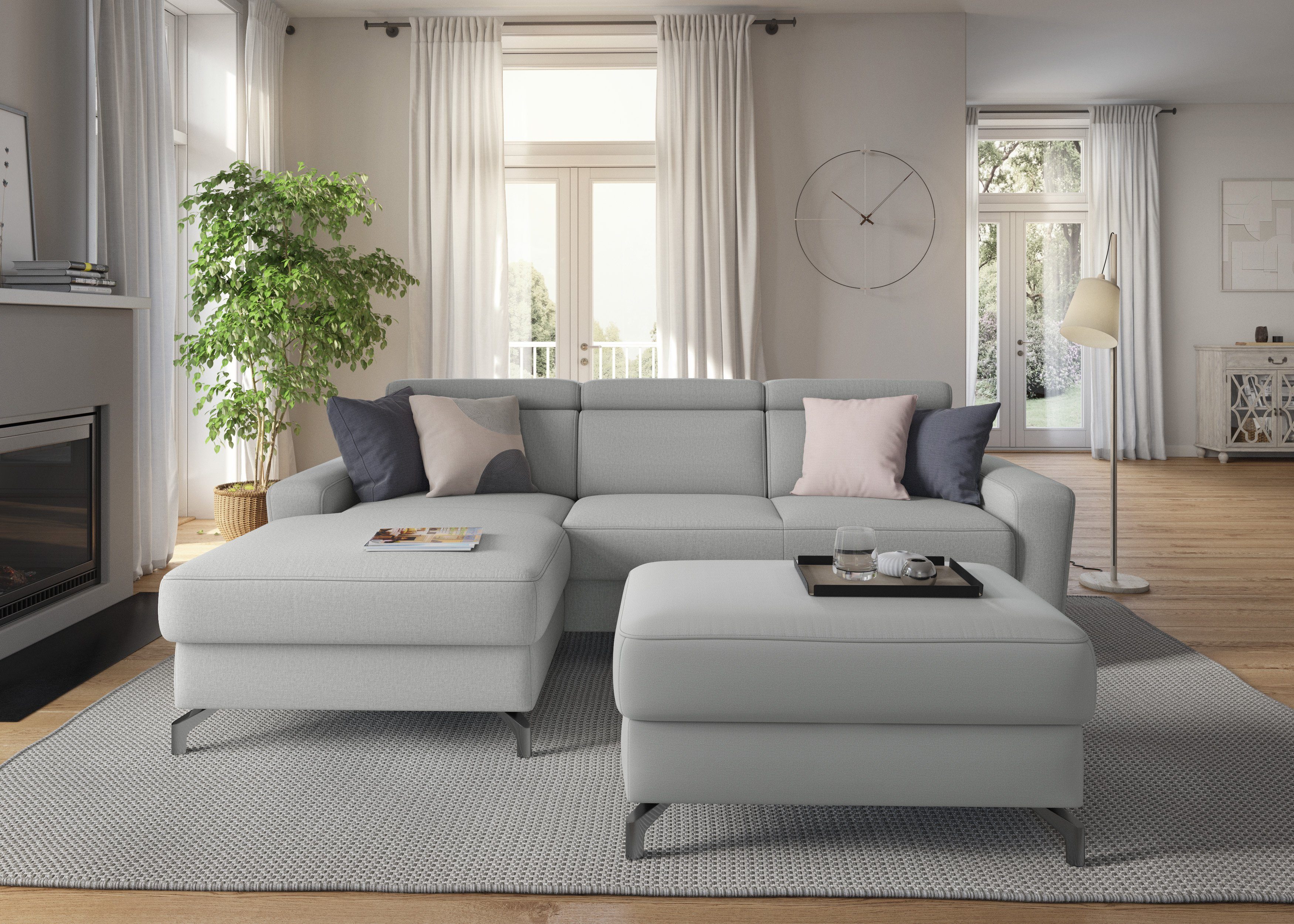 sit&more Ecksofa "Scarlett L-Form", inklusive Kopfteilverstellung, wahlweis günstig online kaufen