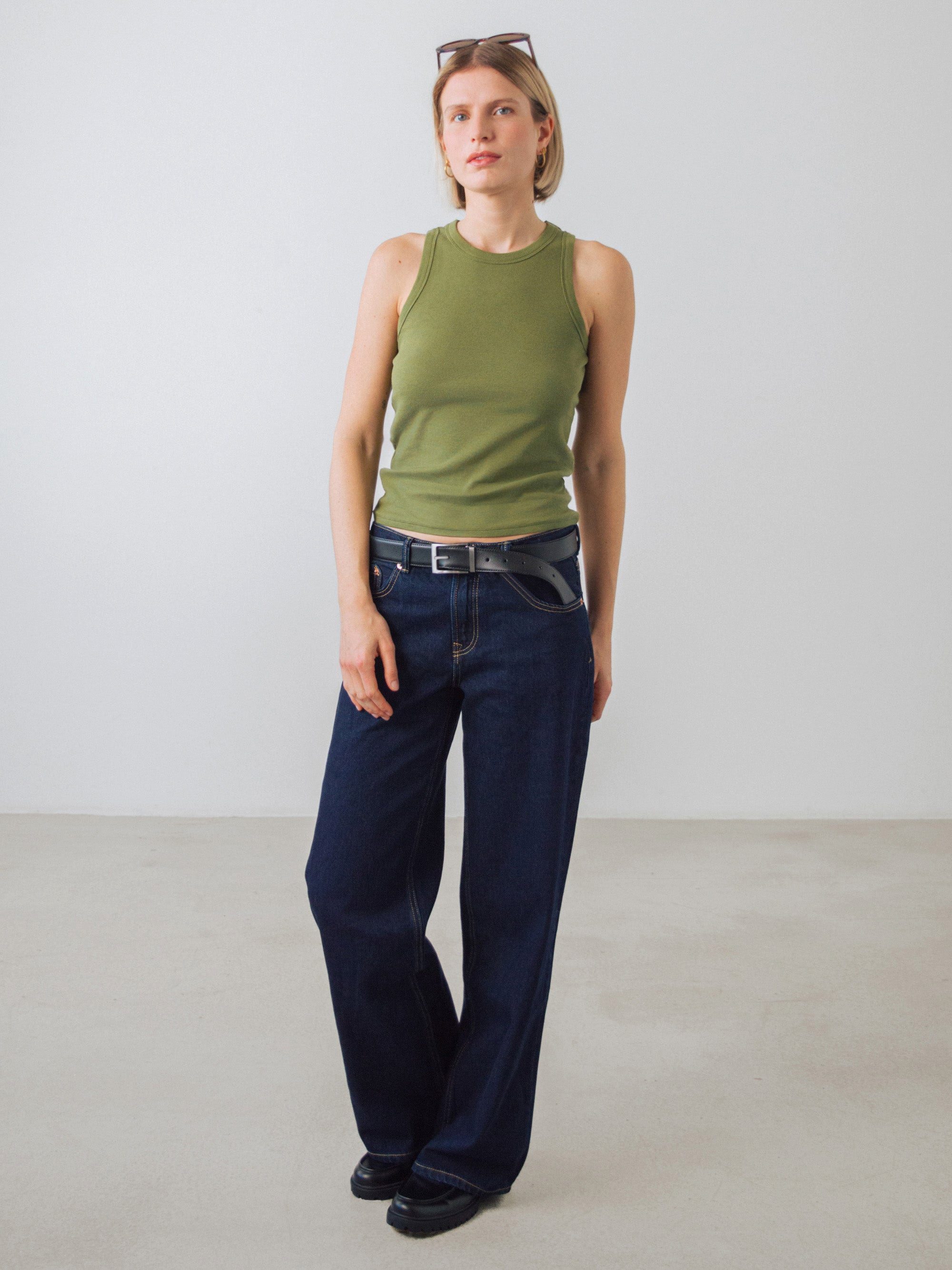 HONEST BASICS Tanktop Geripptes Racer-Top aus Bio- und recycelter Baumwolle – Bild 4 von 5