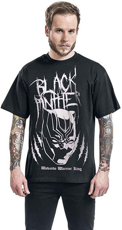 MARVEL Print-Shirt »BLACK PANTHER T-Shirt Schwarz Jugendliche + Erwachsene«
