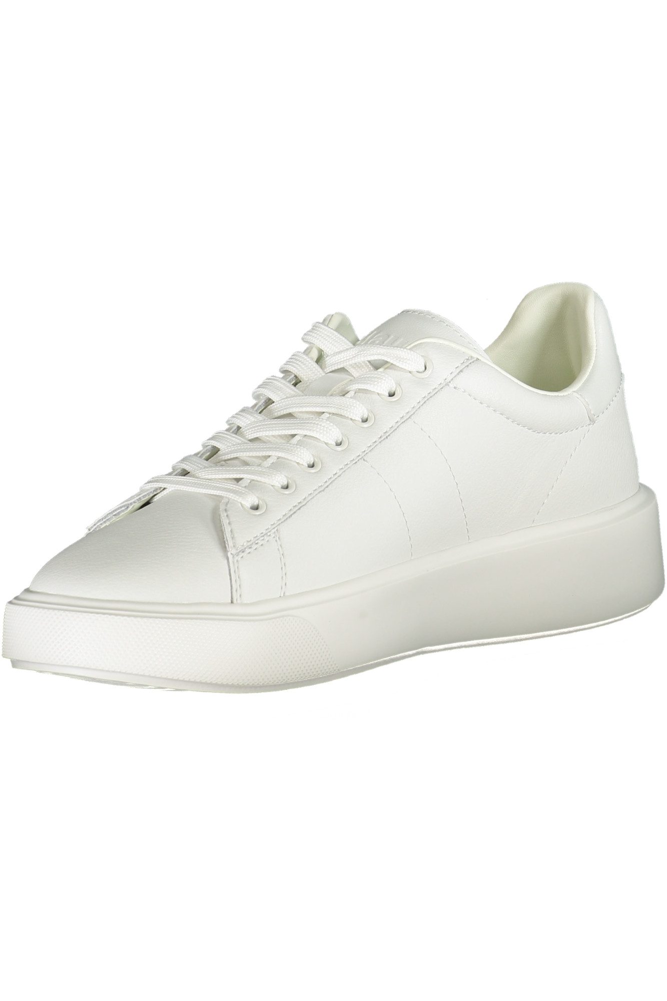 Blauer Sneaker Sportlicher Herrenschuh in Weiß mit