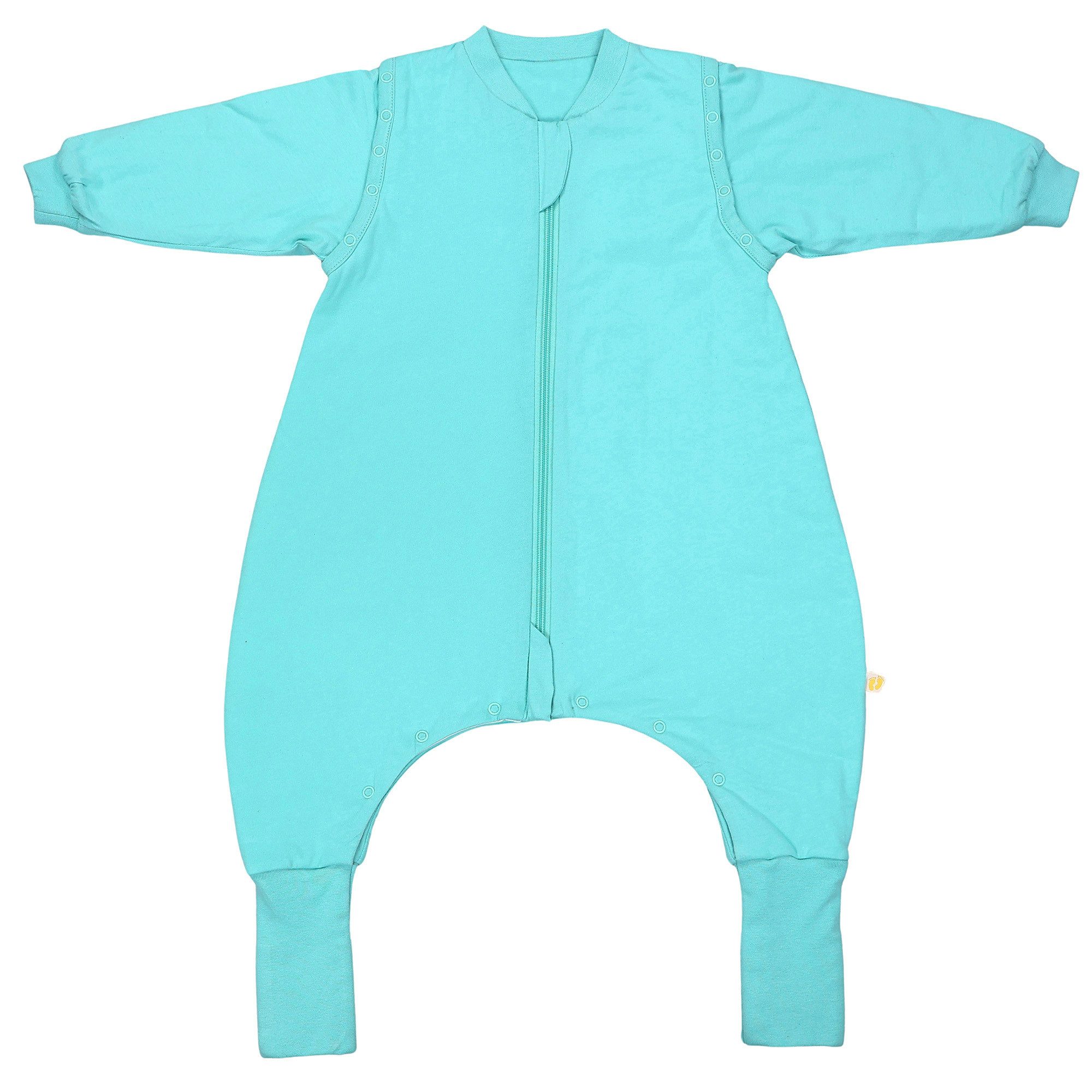 Schlummersack Kinderschlafsack Schlafsack mit Füßen und umklappbaren Bündchen, 1.0 Tog OEKO-TEX