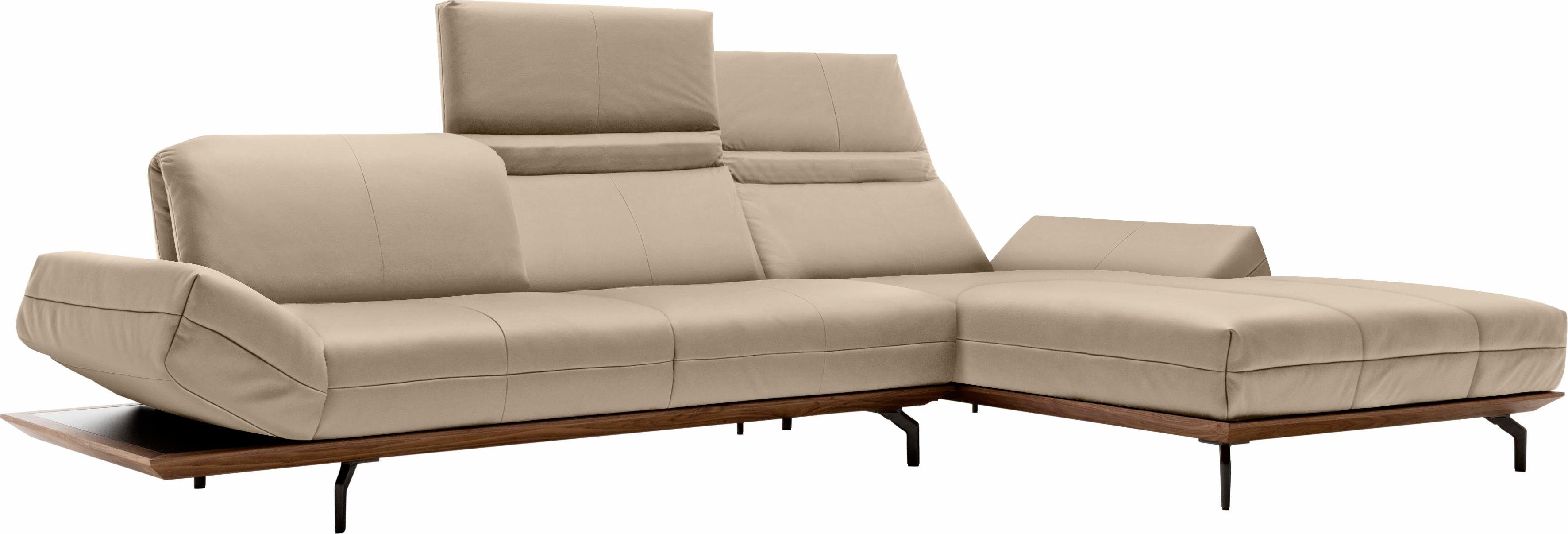 hülsta sofa hs.420, Qualitäten, cm Ecksofa in Breite Nußbaum, in 313 oder Holzrahmen Natur Eiche 2