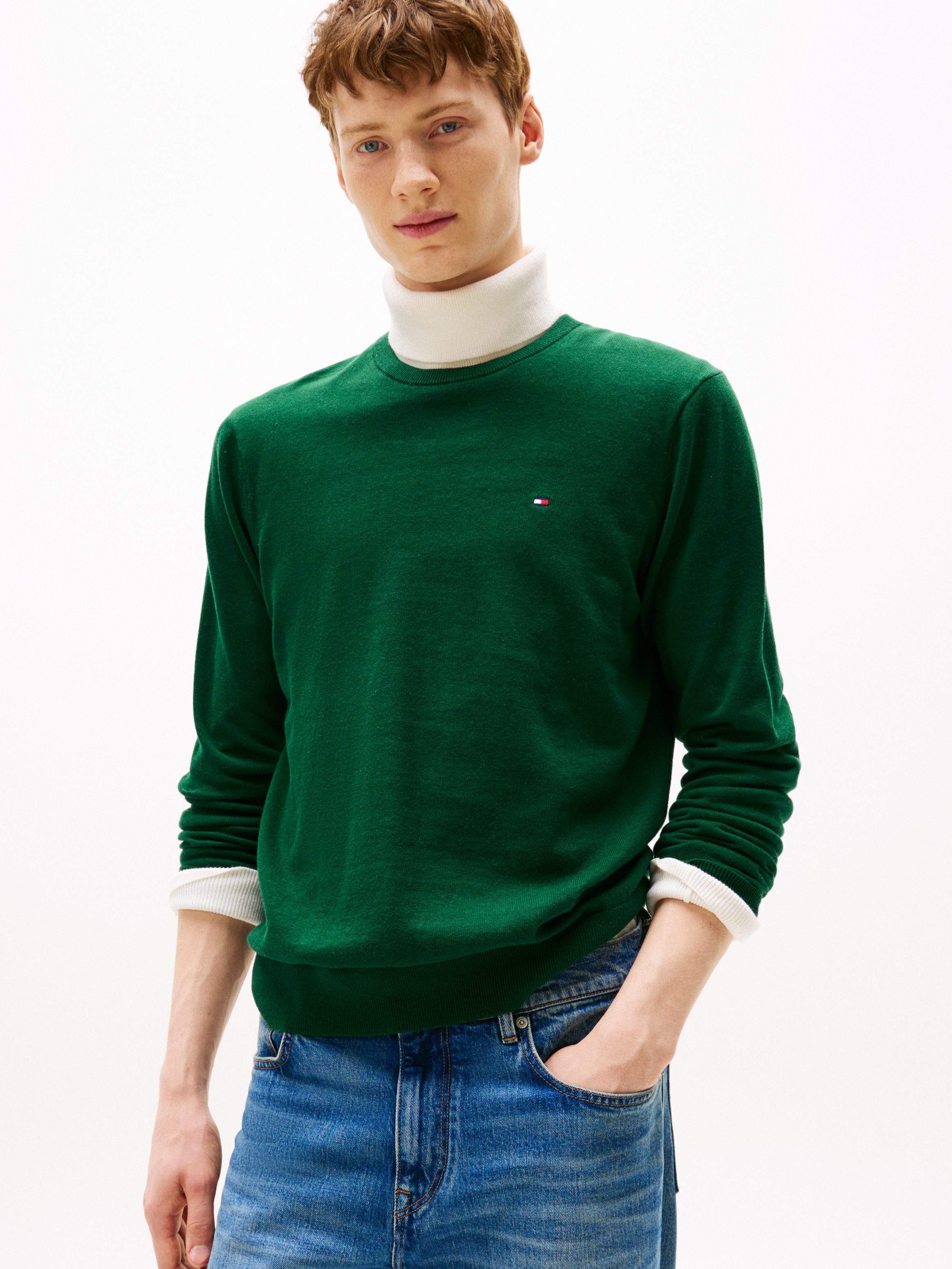 Tommy Hilfiger Rundhalspullover ESSENTIAL COTTON CREW günstig online kaufen