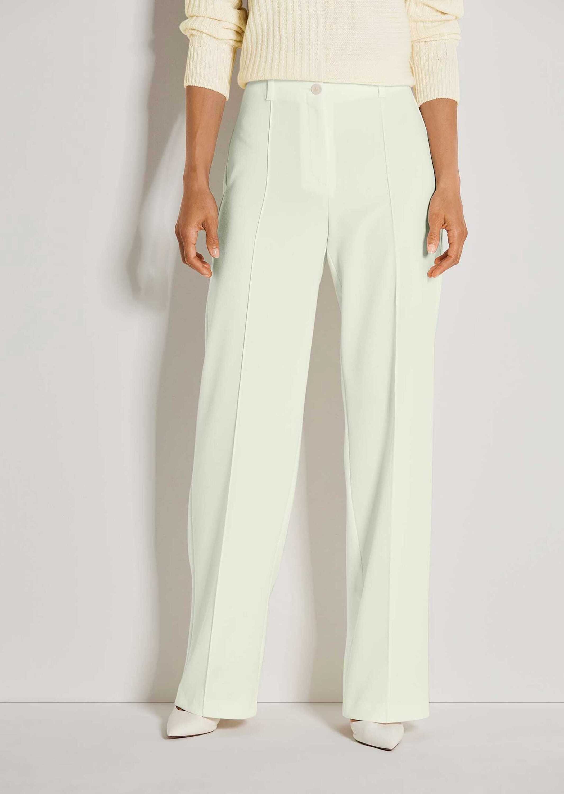 MADELEINE Stoffhose Elegante Bügelfaltenhose mit weitem Bein Gerade Hose mi günstig online kaufen