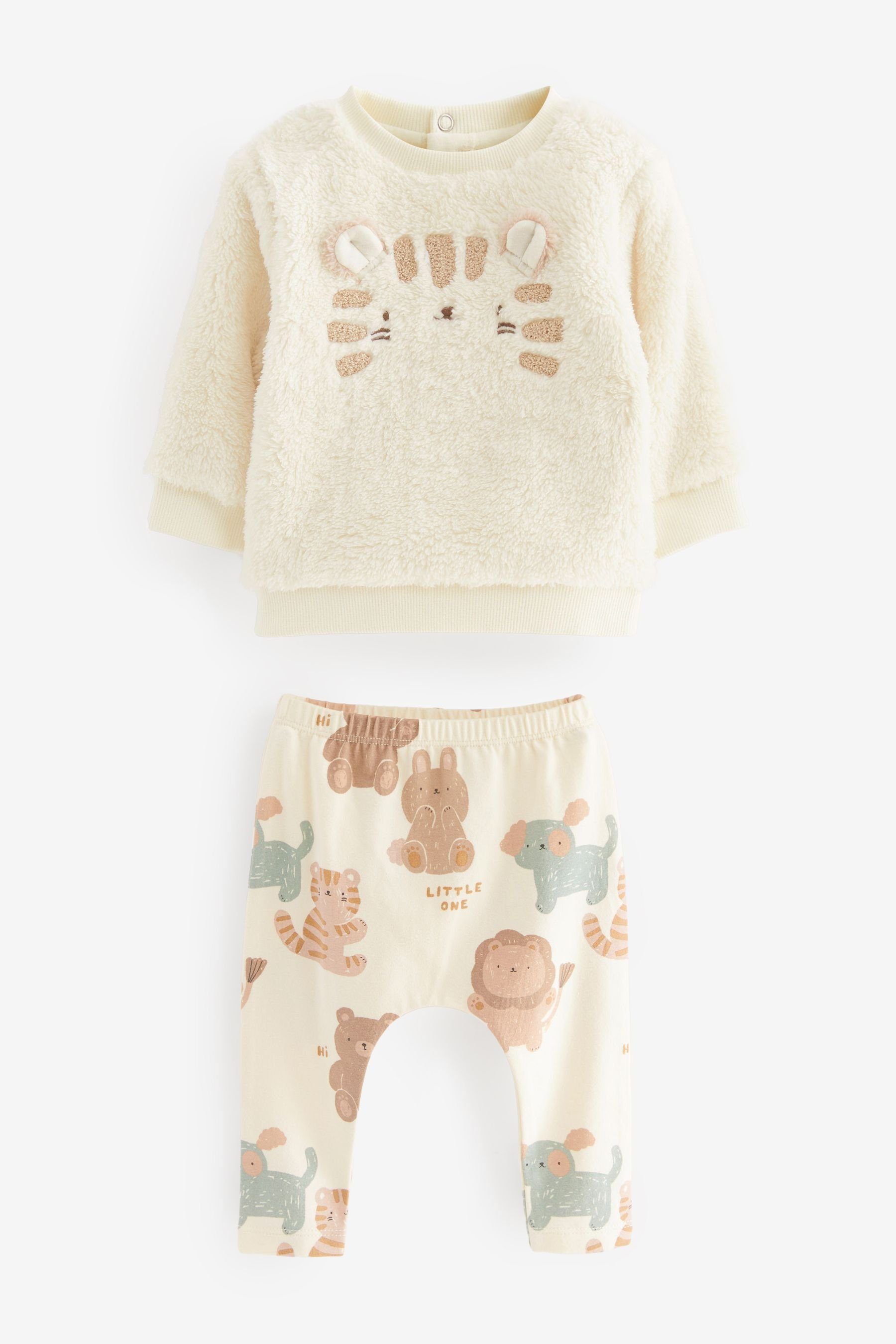 Shirt Leggings Next Fleece-Set Sweatshirt (2-tlg) & Leggings und 2-teiliges Baby