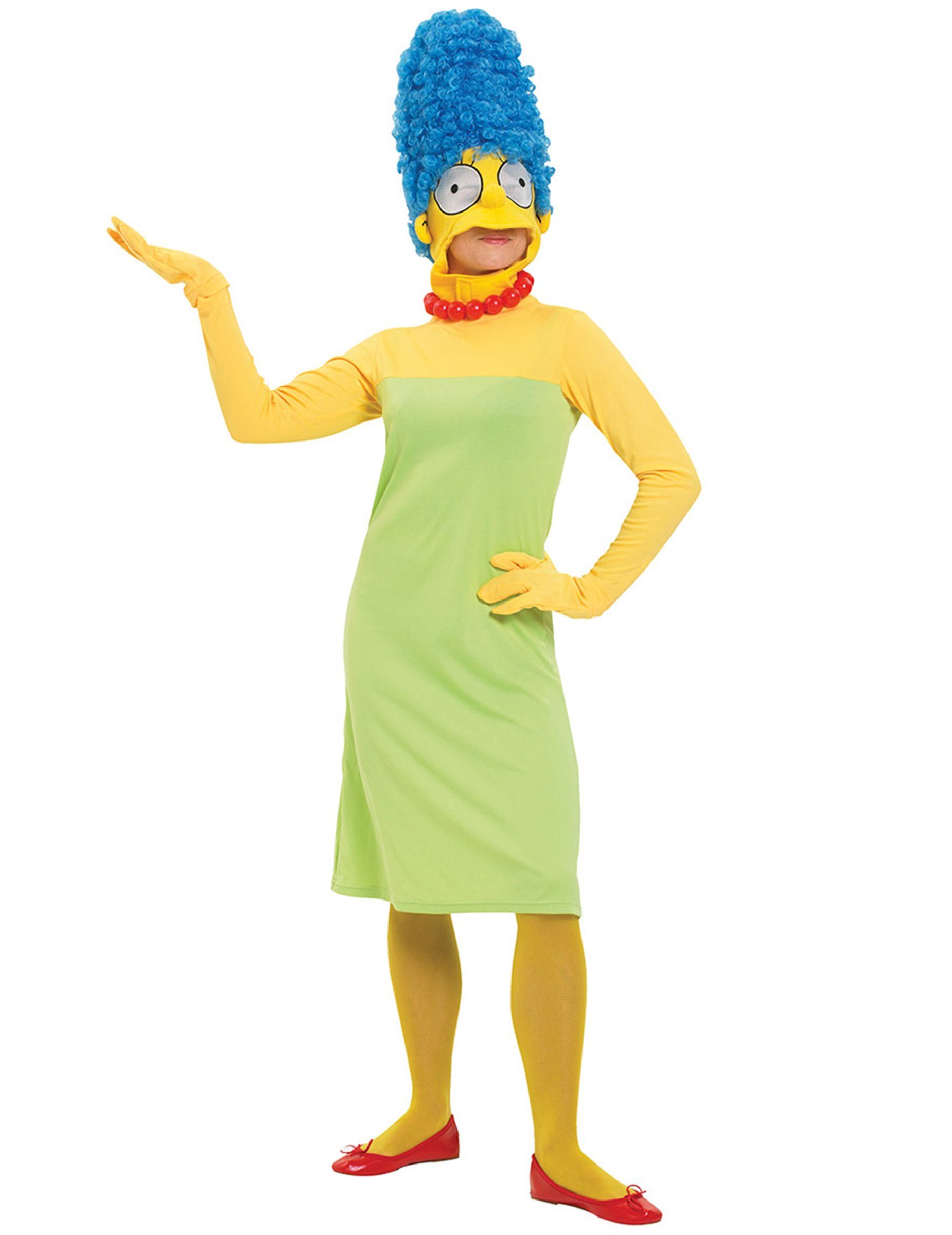 Rubie´s Kostüm Marge Simpson Damenkostüm Deluxe Lizenzware grün-gelb