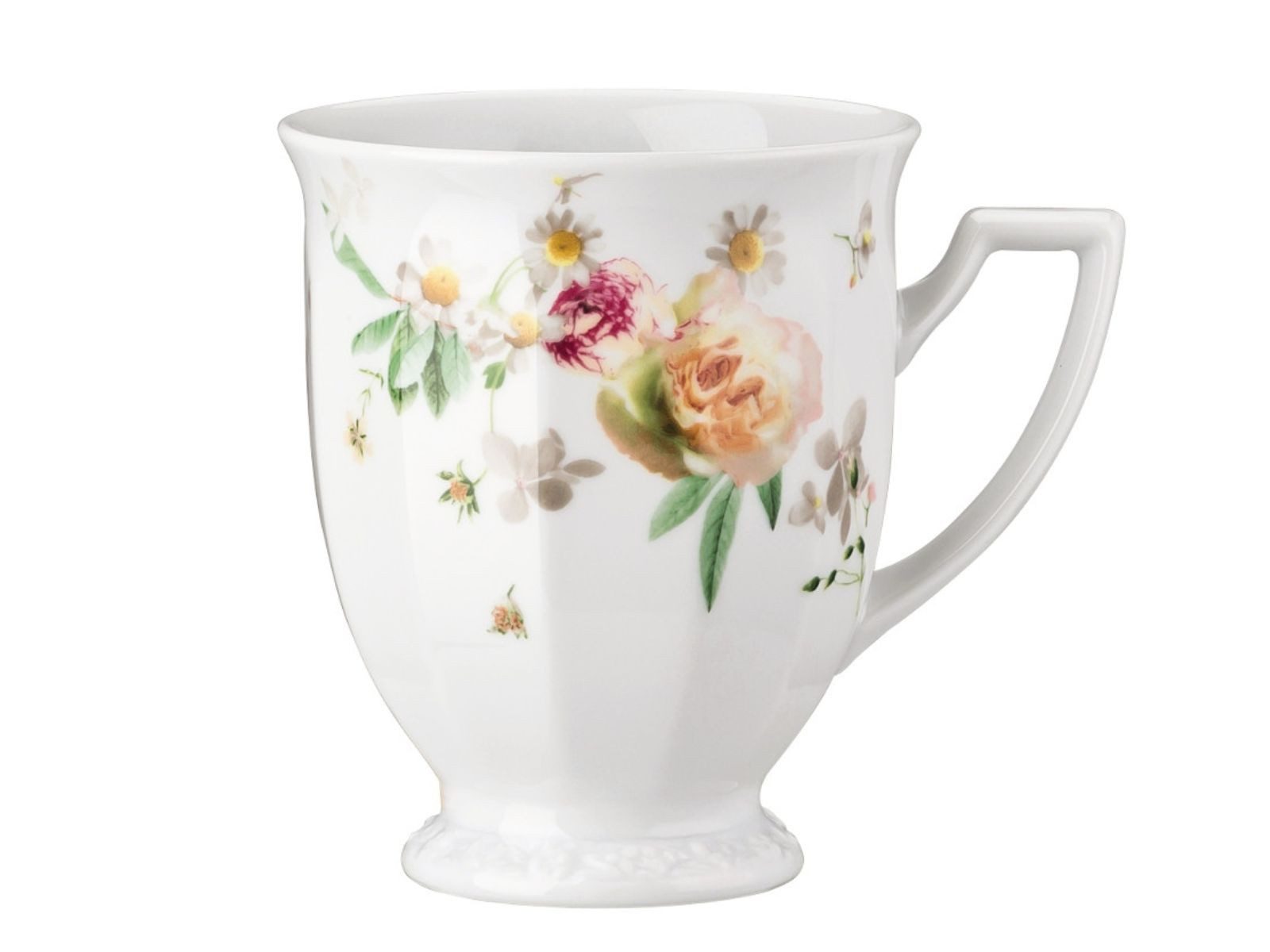 Rosenthal Becher Maria Pink Rose Becher mit Henkel 0,3 l, Porzellan, Tassen