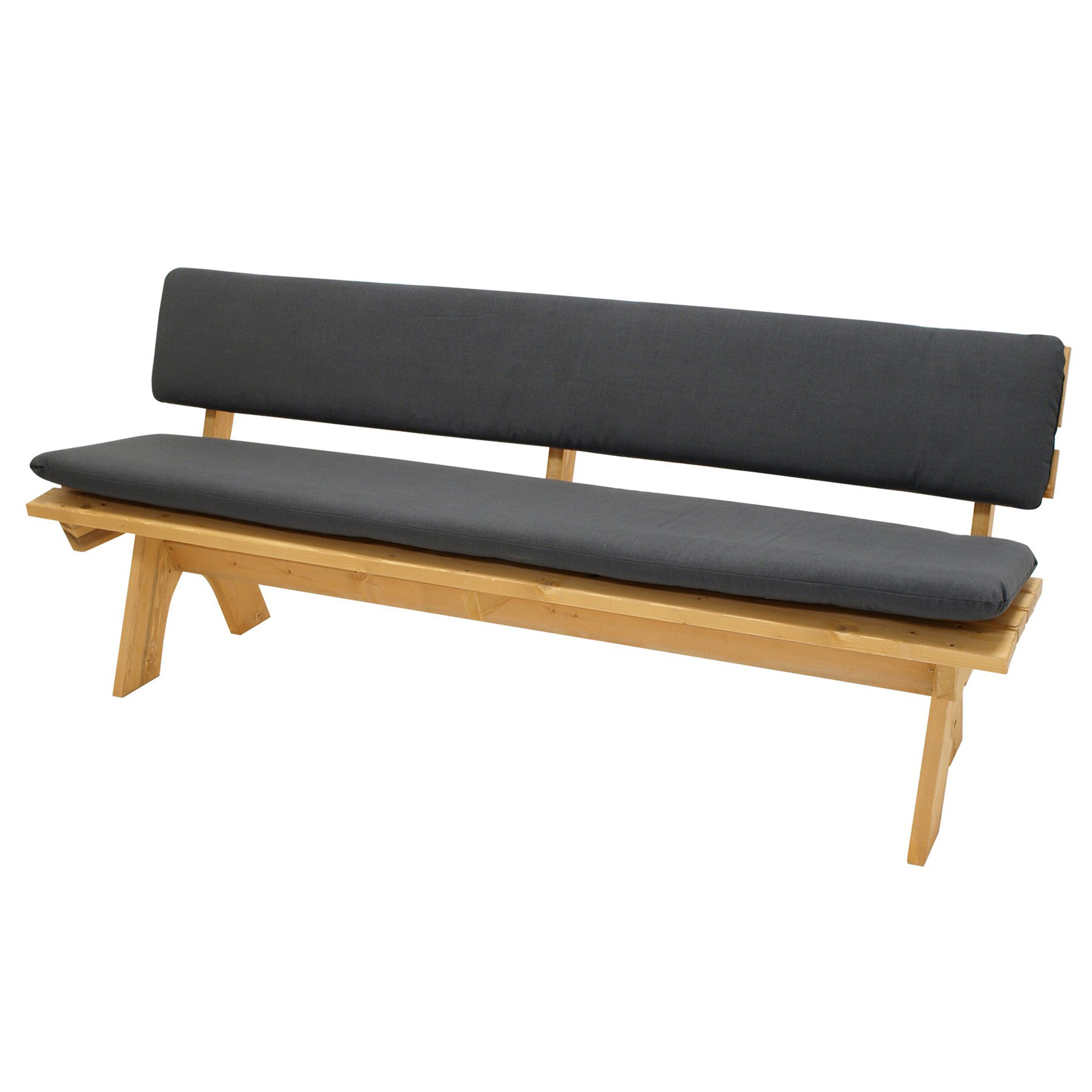TPFGarden Bankauflage SWINDON, (Polsterauflagen-Set, 2-teilig - 4-Sitzer - anthrazit - 195x42cm)