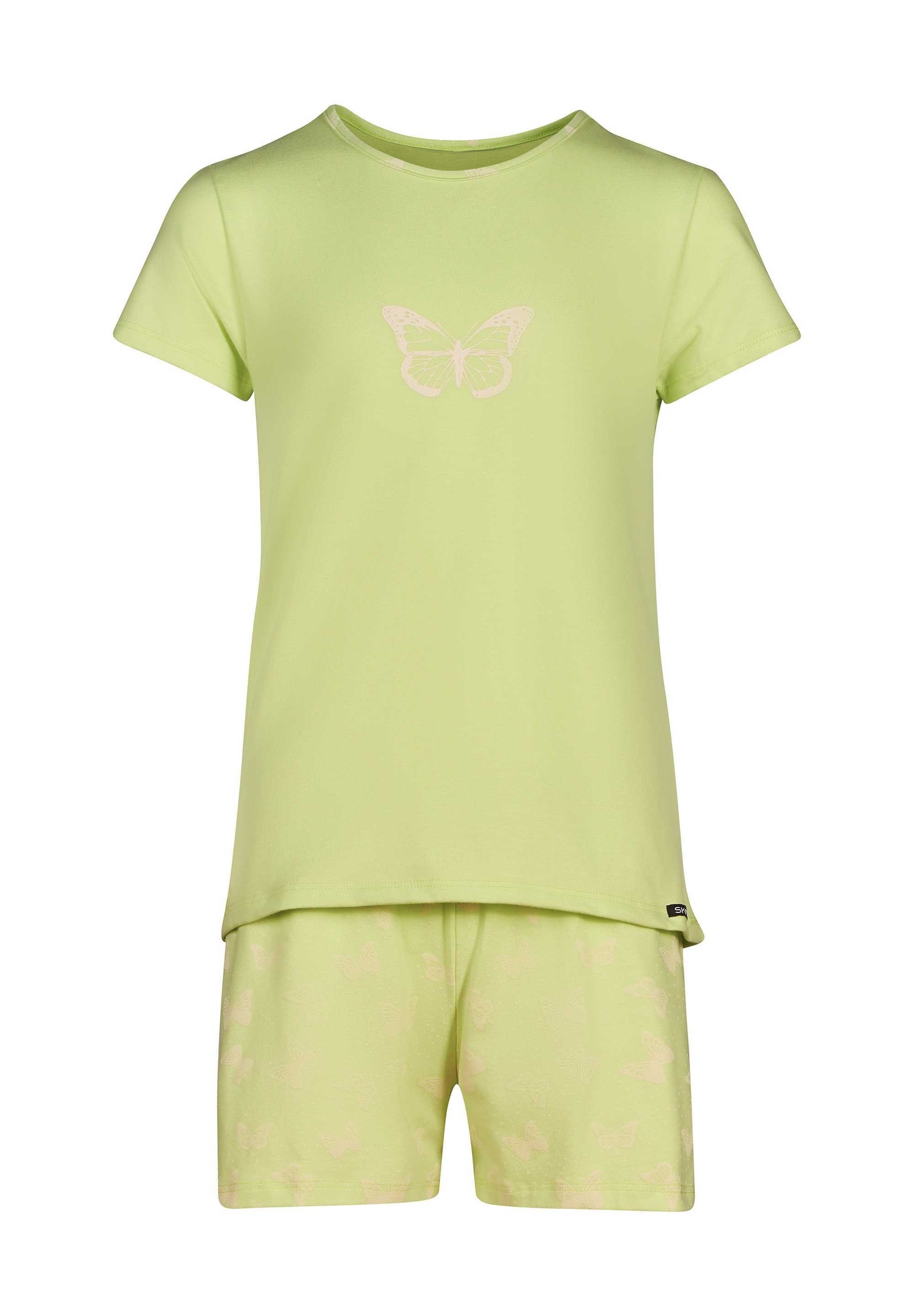Skiny Pyjama Mädchen Schlafanzug Set - kurz, Kinder, 2-tlg. Grün