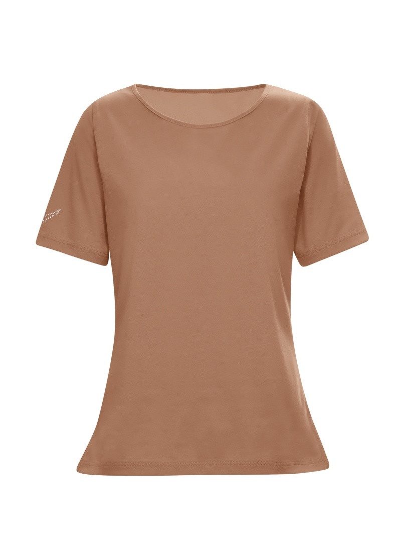 Trigema T-Shirt "TRIGEMA T-Shirt DELUXE Baumwolle mit Kristallsteinen", (1 günstig online kaufen
