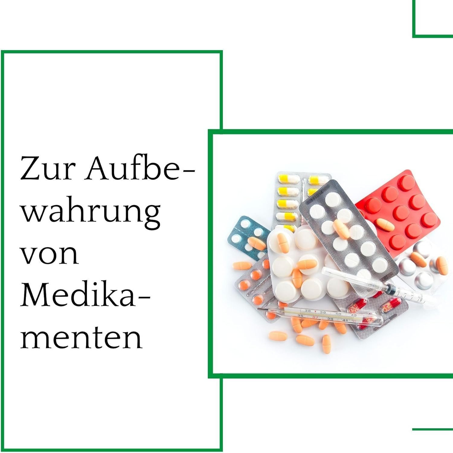 Novaliv Aufbewahrungsbox 30551-2-1x (1 St), Novaliv Medikamenten Organizer groß Hausapotheke - 25 x 16 cm WEISS mi