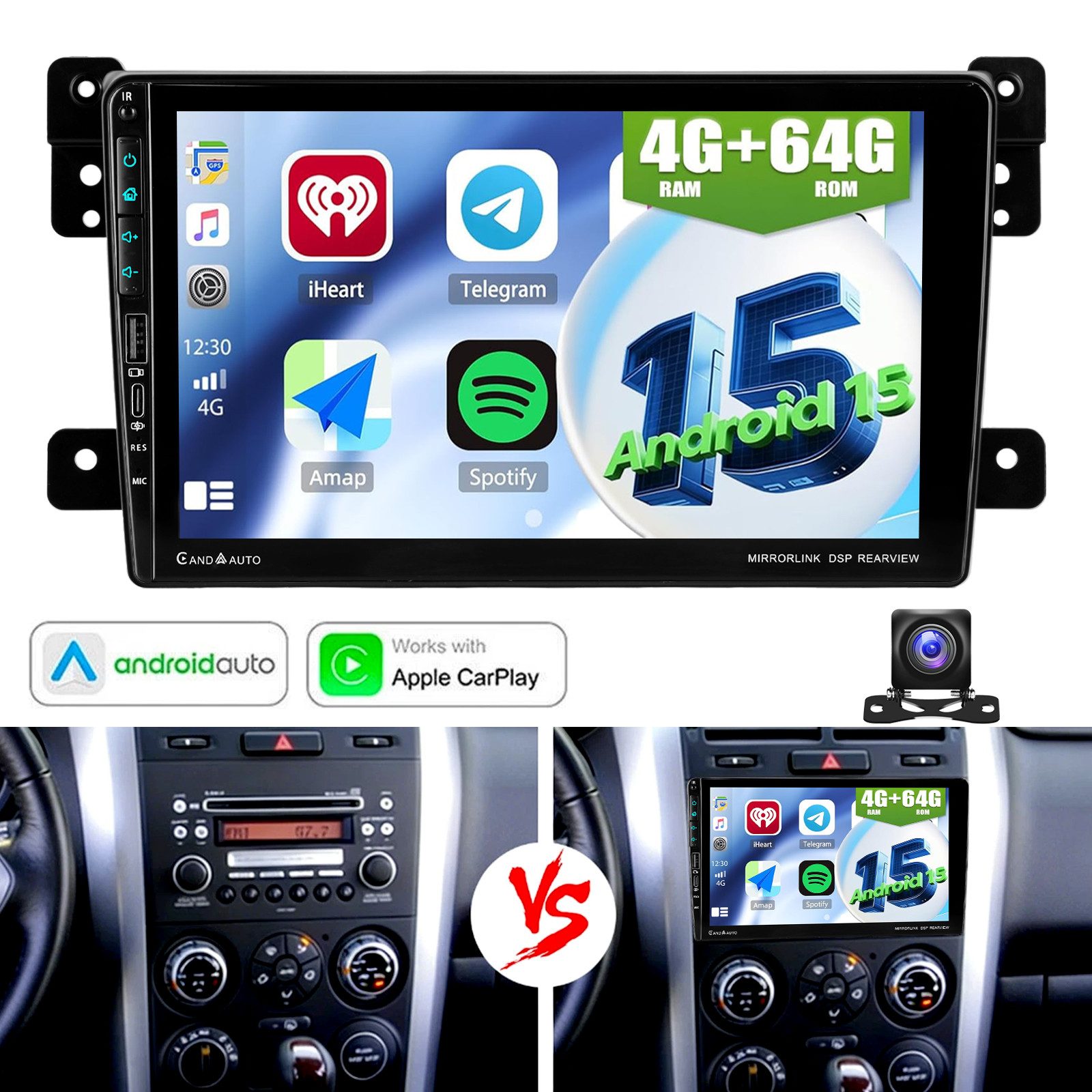 Android15 AutoRadio für Suzuki Grand Vitara 2005-15 mit USB und Type-C Autoradio