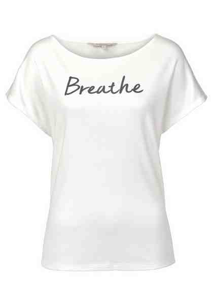 People Tree T-Shirt »Breathe«, mit überschnittenen Schultern