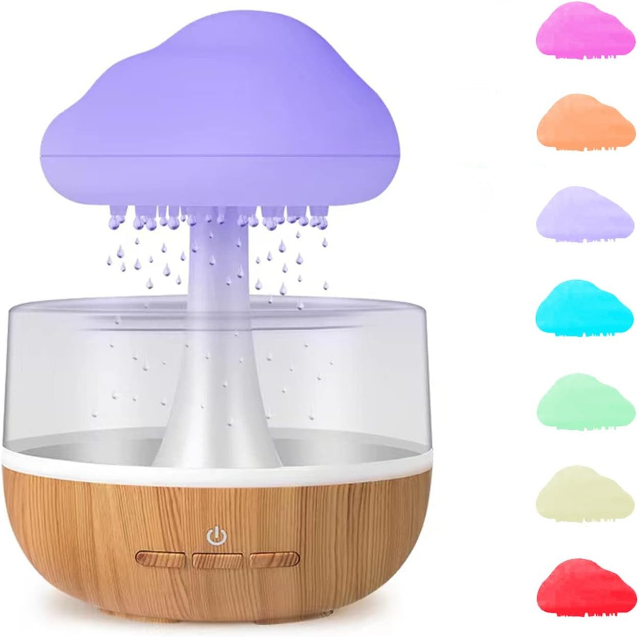 Luftbefeuchter Luftbefeuchter Regenwolke Nachtlicht 7 Farbe Aromatherapie Öl Diffusor