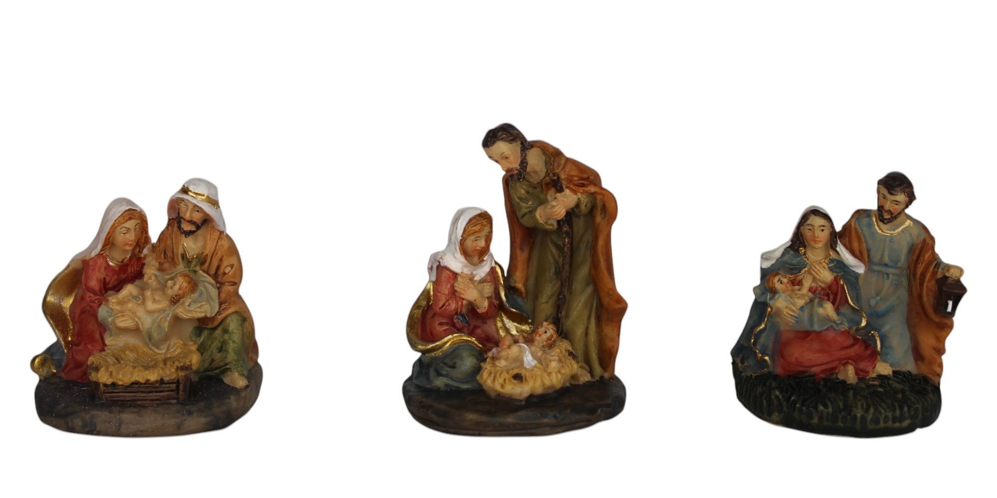 dekoprojekt Krippenfigur Krippenfigur Hlg. Familie, Krippenblock 3-teilig 6 cm (Set, 3-teilig)