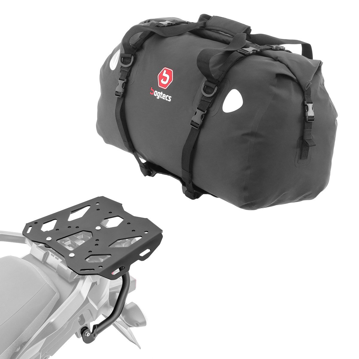 Bagtecs Schraube Set Gepäckbrücke + Hecktasche 60L passend für Suzuki V-Strom 650 / XT