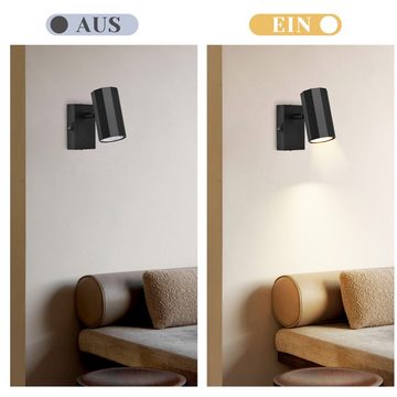 ZMH Wandleuchte Vintage Wandlampe Schwenkbar 330° MAX. 40W Schlafzimmer, ohne Leuchtmittel, GU10, für Wohnzimmer
