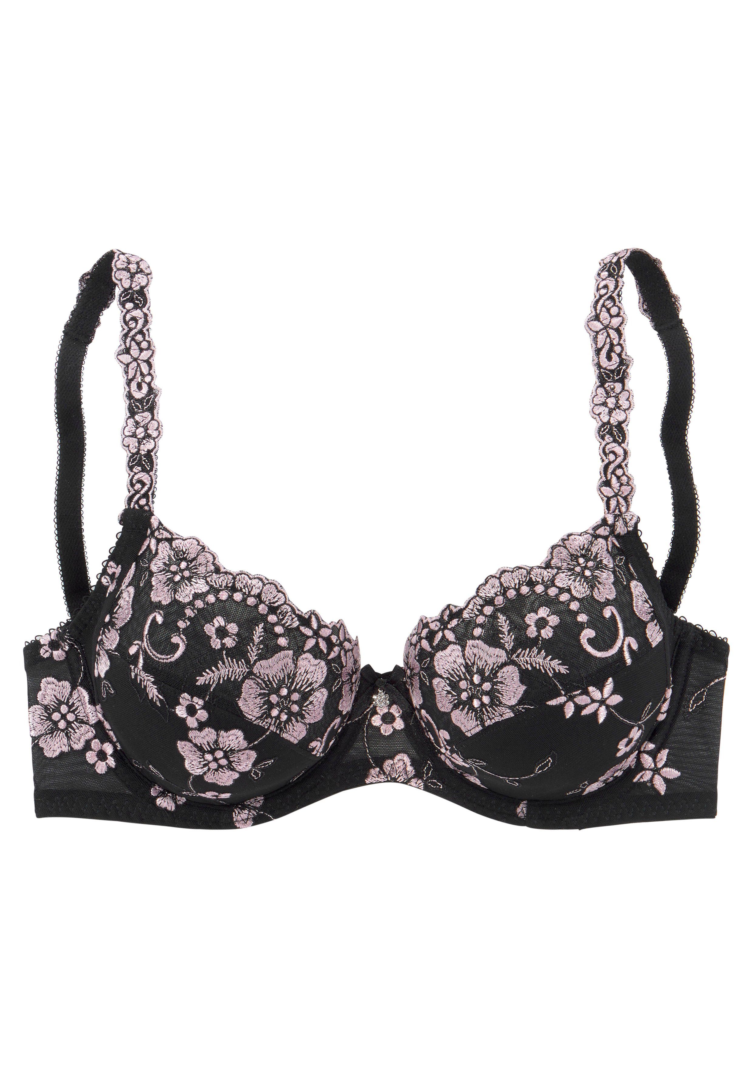 LASCANA Bügel-BH Spitzen-BH, Dirndl-BH, Wanda mit Stickerei Spitze, als Dessous-Set kombinierbar, große Größen – Bild 2 von 5