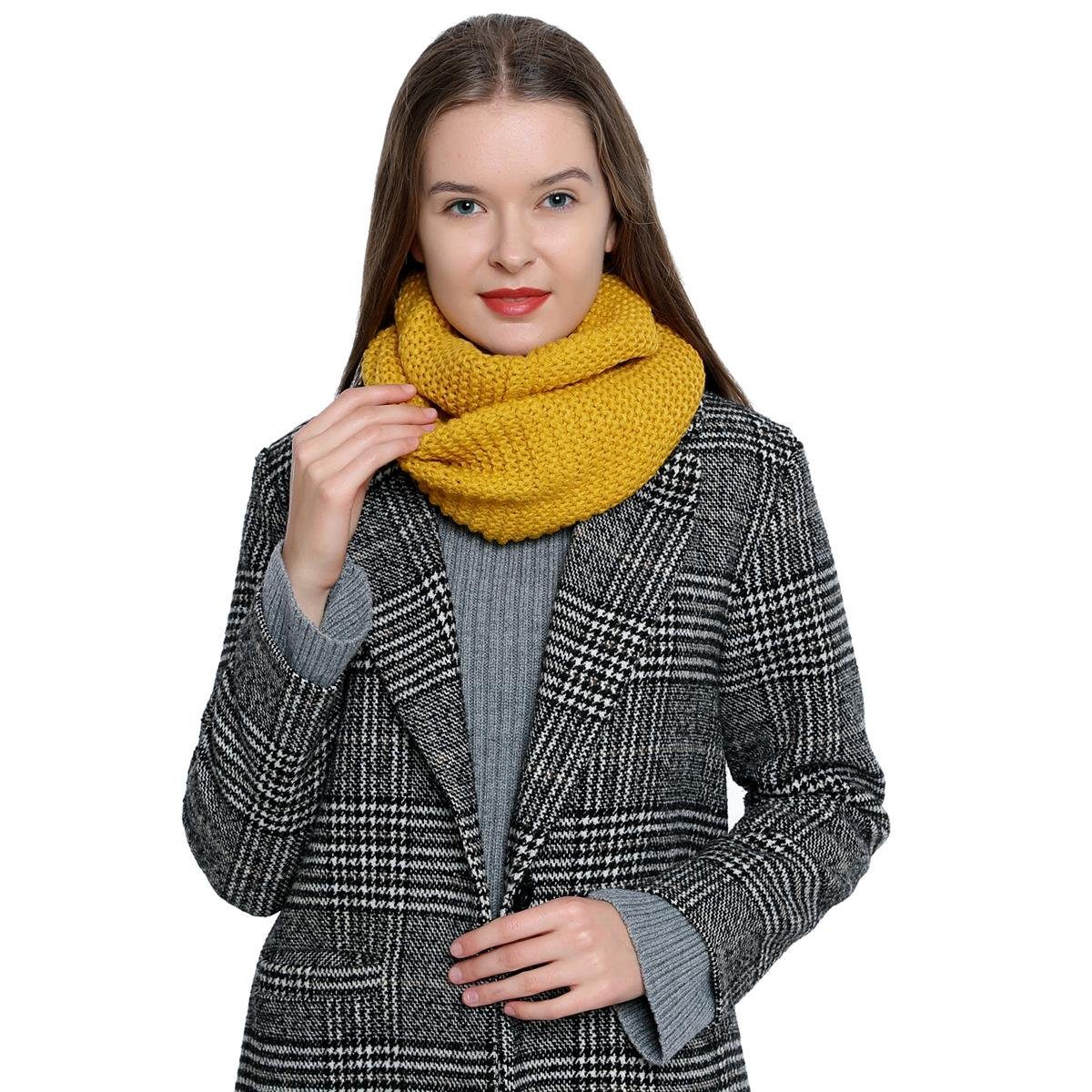 DonDon Schal Damen Winterschal Rundschal Schal, (1-St), Schlauchschal, warm günstig online kaufen