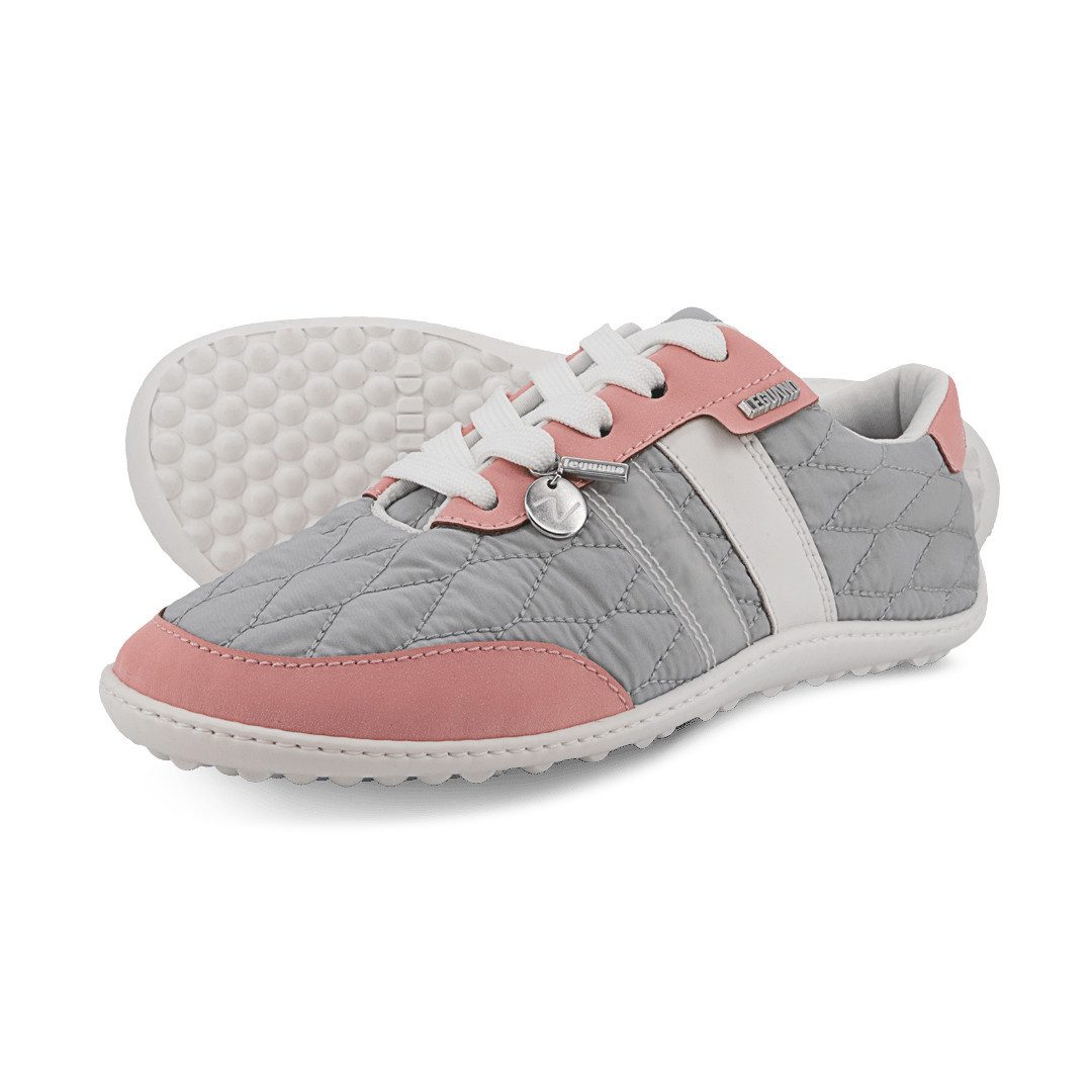 Leguano Barfussschuhe Nightstep (flexible Sohle, pures Barfußgefühl) rosa/grau Sneaker