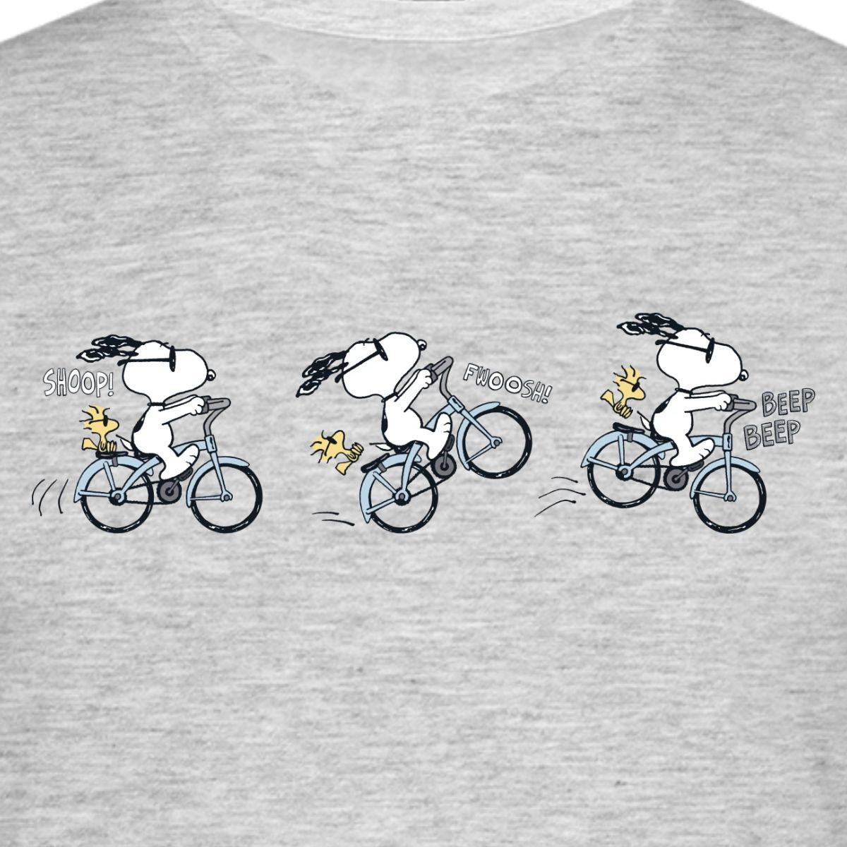 Spreadshirt T-Shirt Peanuts Snoopy Auf Fahrrad Männer T-Shirt (1-tlg)