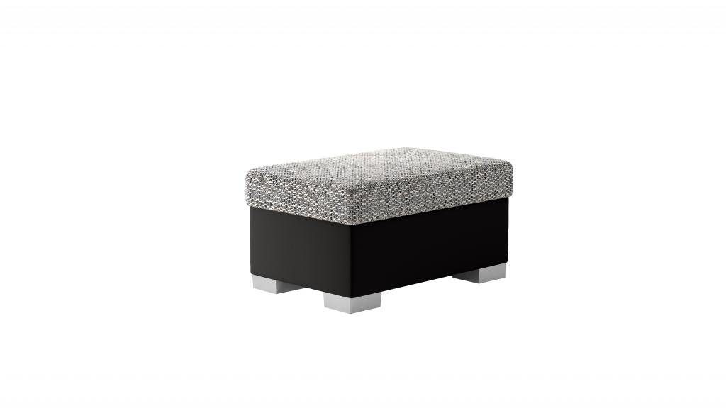 JVmoebel Hocker Hocker Pouf Sofa Polster Beistellhocker Fußhocker Grau/Schwarz | Sitzhocker