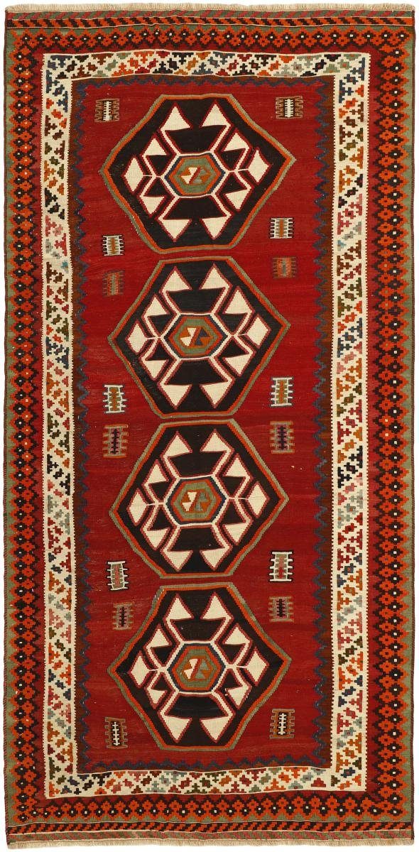 Orientteppich Kelim Fars Heritage 141x299 Handgewebter Orientteppich, Nain Trading, rechteckig, Höhe: 4 mm