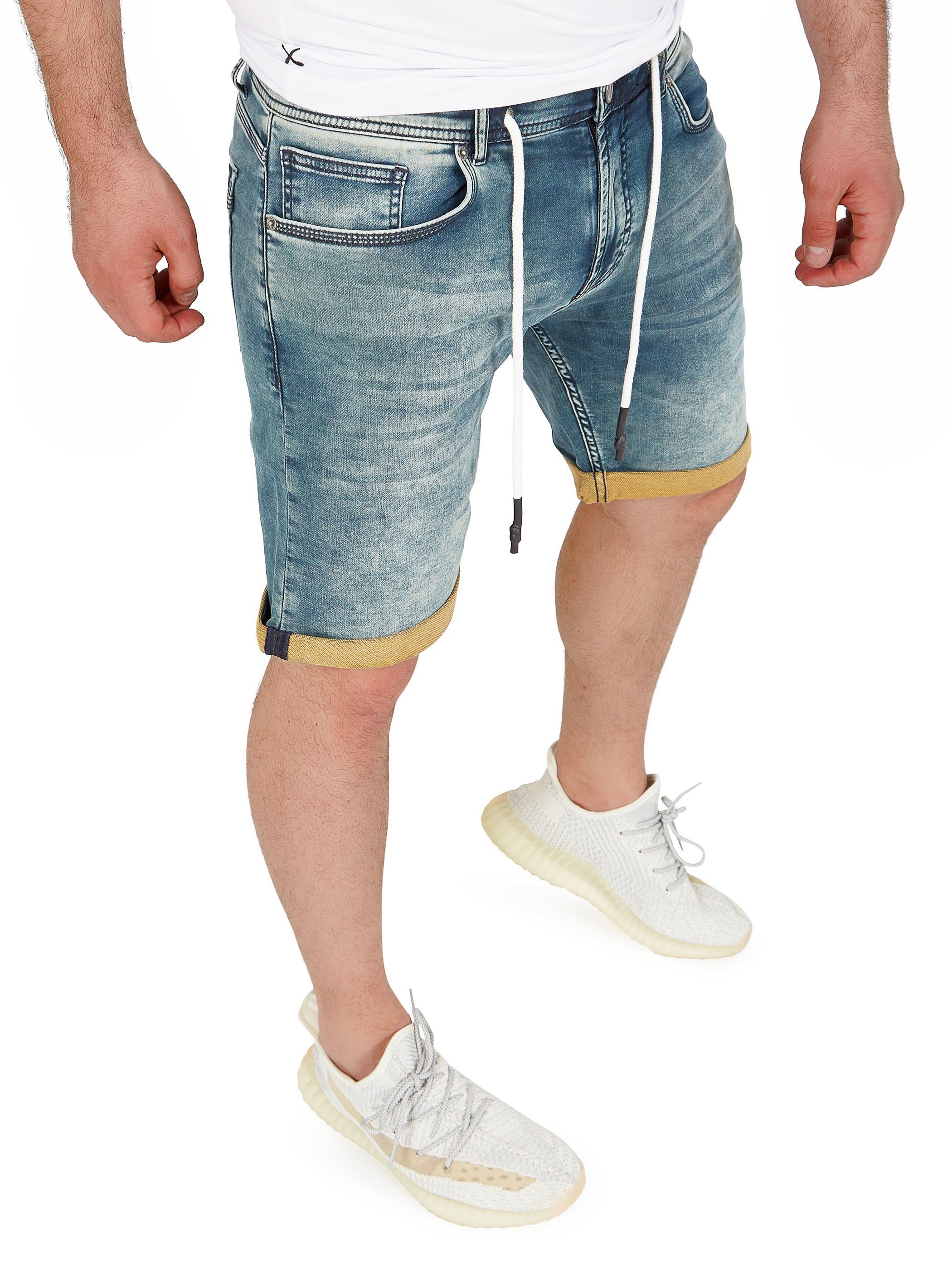 Henry 185606) (Balsam Stretchanteil Jeansshorts Green Grün Sweatshorts Yazubi mit lässige