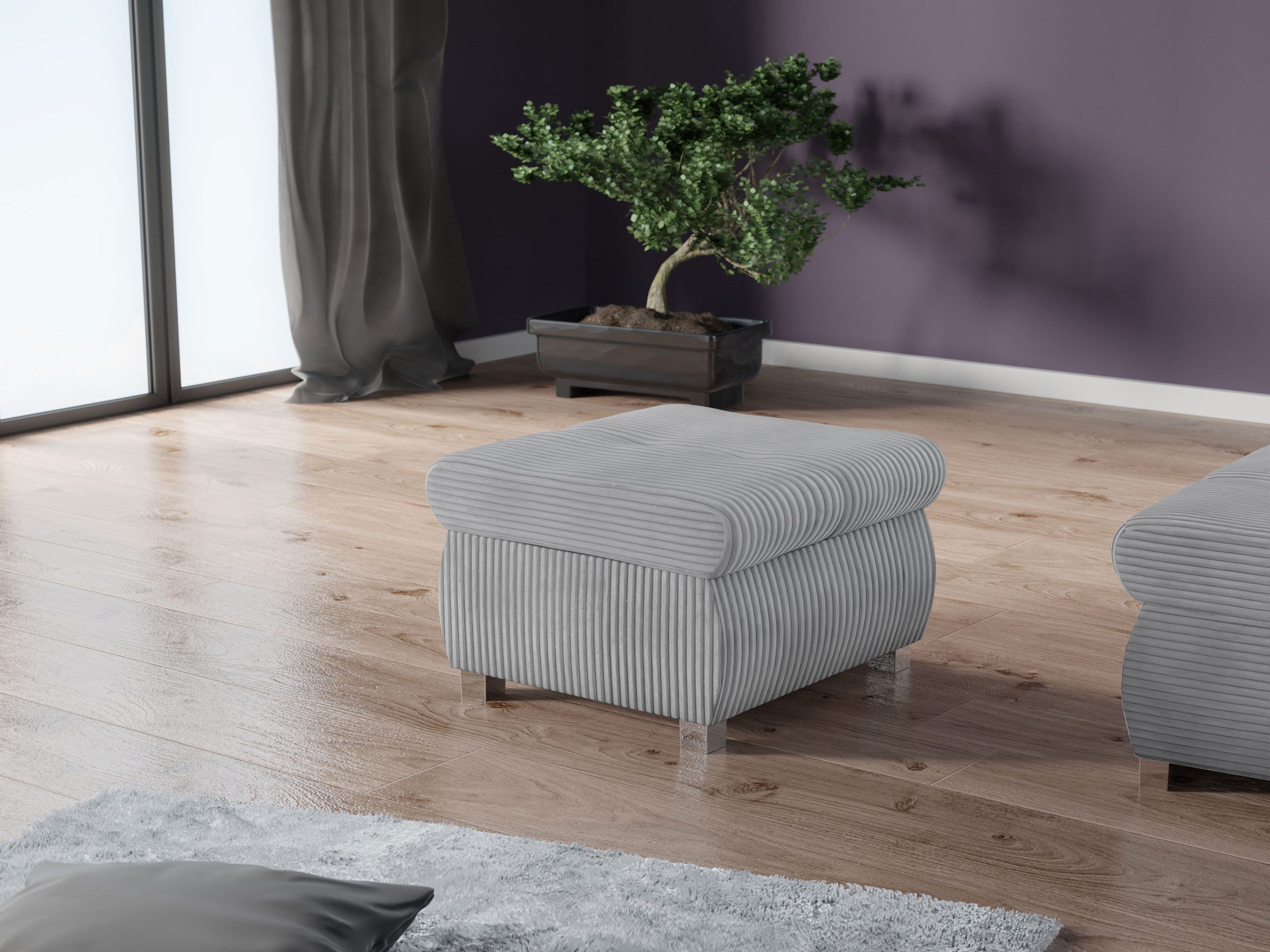 MIRJAN24 Polsterhocker Orkan Klein, Holzkonstruktion, 60x60x39 günstig online kaufen