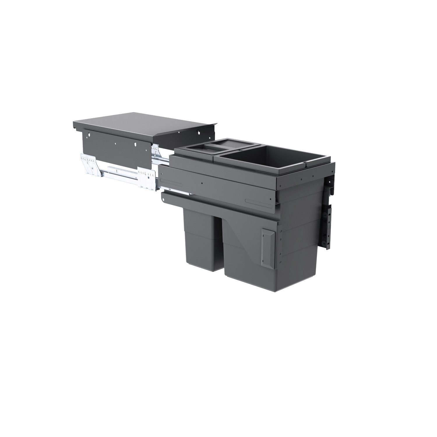 Hailo Einbaumülleimer Hailo Abfallsammler Cargo 300 Slide 25 L für 30 cm Schrank