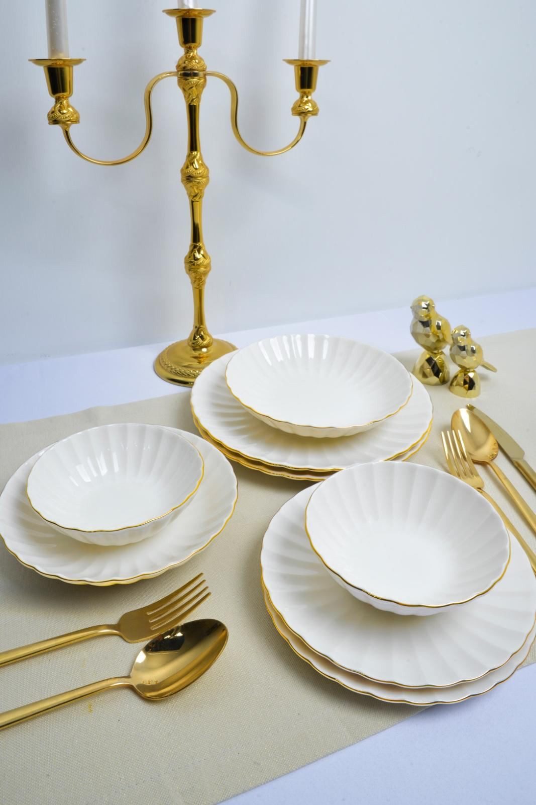 Hermia Concept Geschirr-Set Derya (24-tlg), 6 Personen, Porzellan, 24 Teile, für 6 Personen