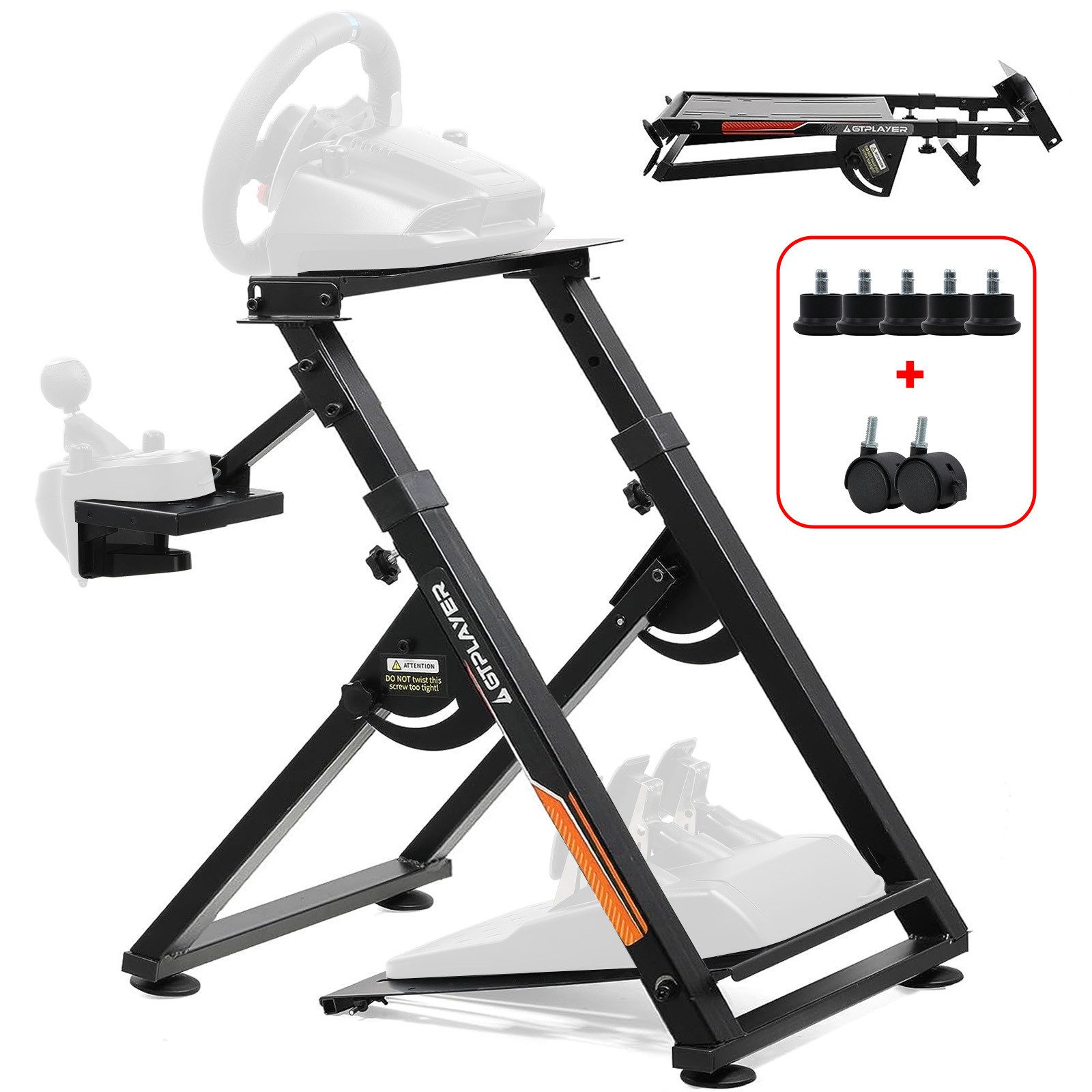 GTPLAYER Lenkradständer Lenkrad Gaming Wheel Stand für Logitech Controller (Neigungsverstellbares Gestell PS4 Xbox PC PS5)