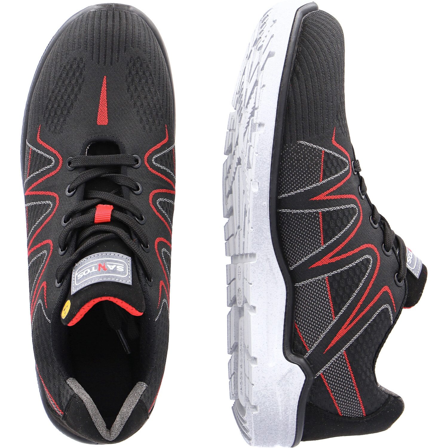 Santos Sicherheitshalbschuhe S3 "S46 BLACK RED" Sicherheitsschuh