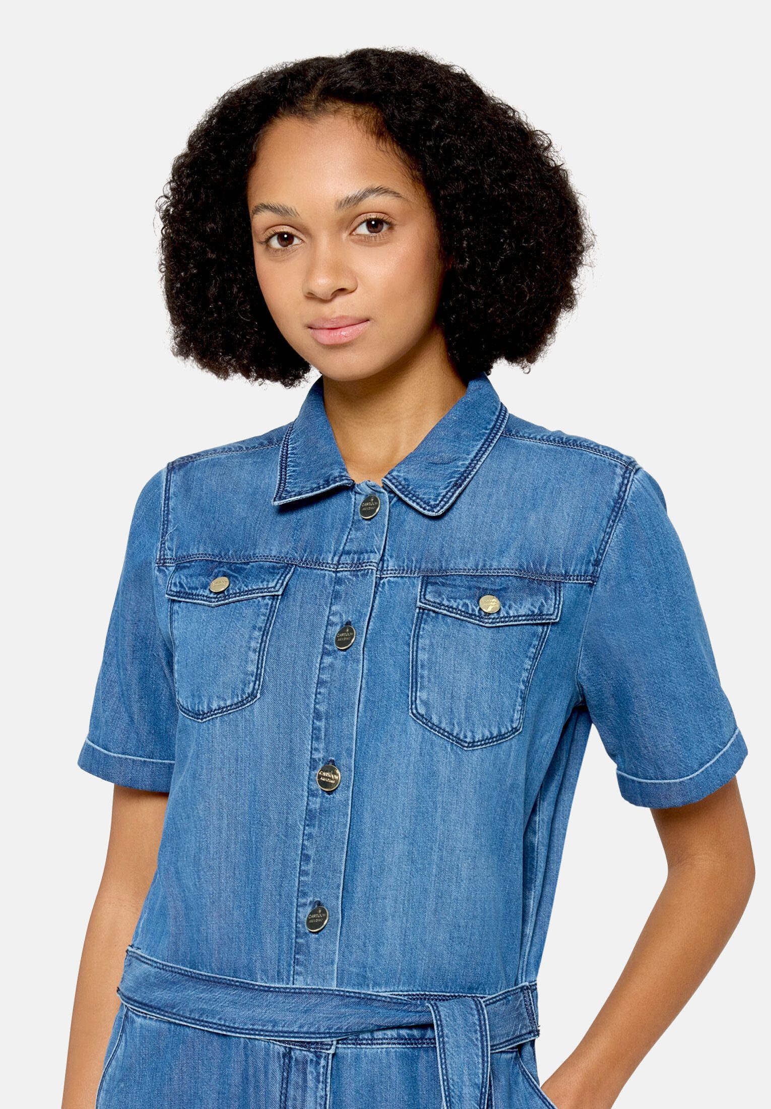 Cartoon Overall Damen mit Bindegürtel (1-tlg) Design