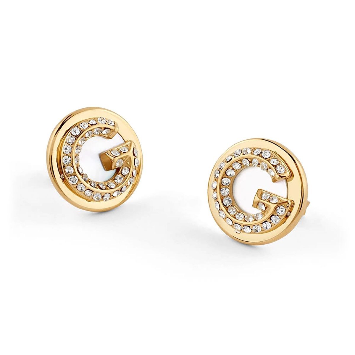 Guess Paar Серьги-гвоздики Damen-Coin Goldfarben