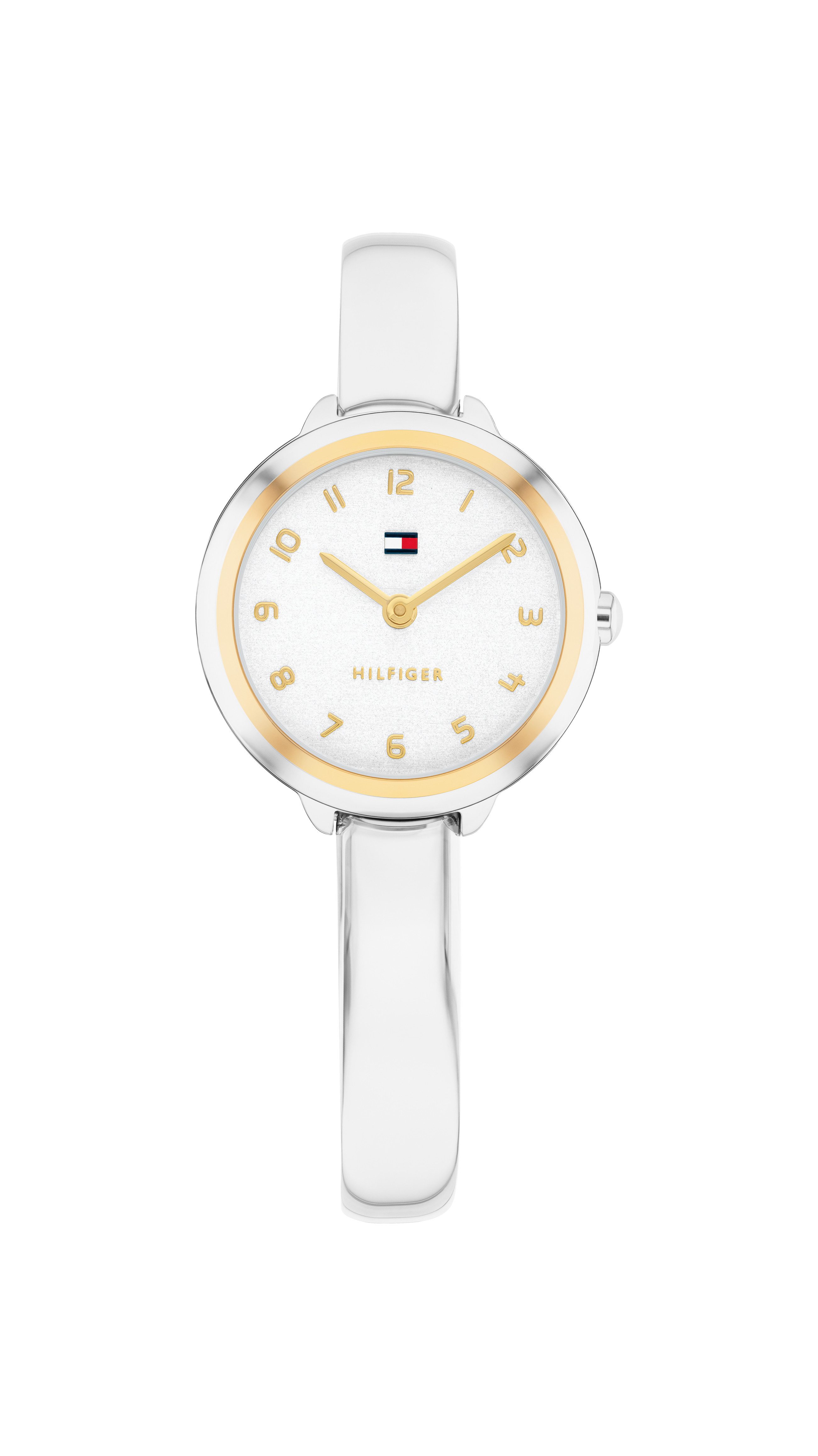 Tommy Hilfiger Quarzuhr Demi Bangle 1782894, Armbanduhr, Damenuhr, Edelstahlarmband, analog