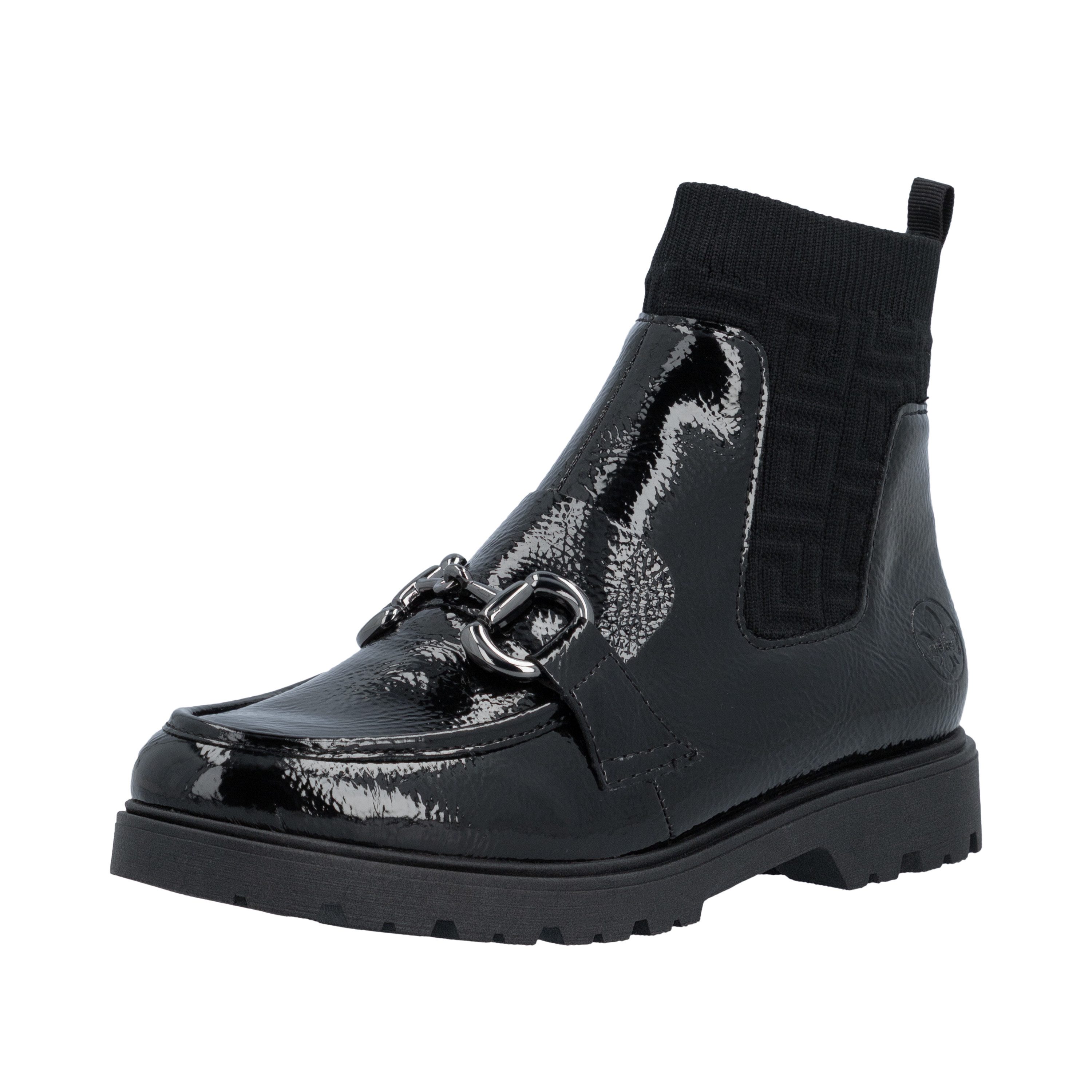 Rieker Chelseaboots Schlupfboots, Stiefelette mit Elastik-Einsatz und Zierspange