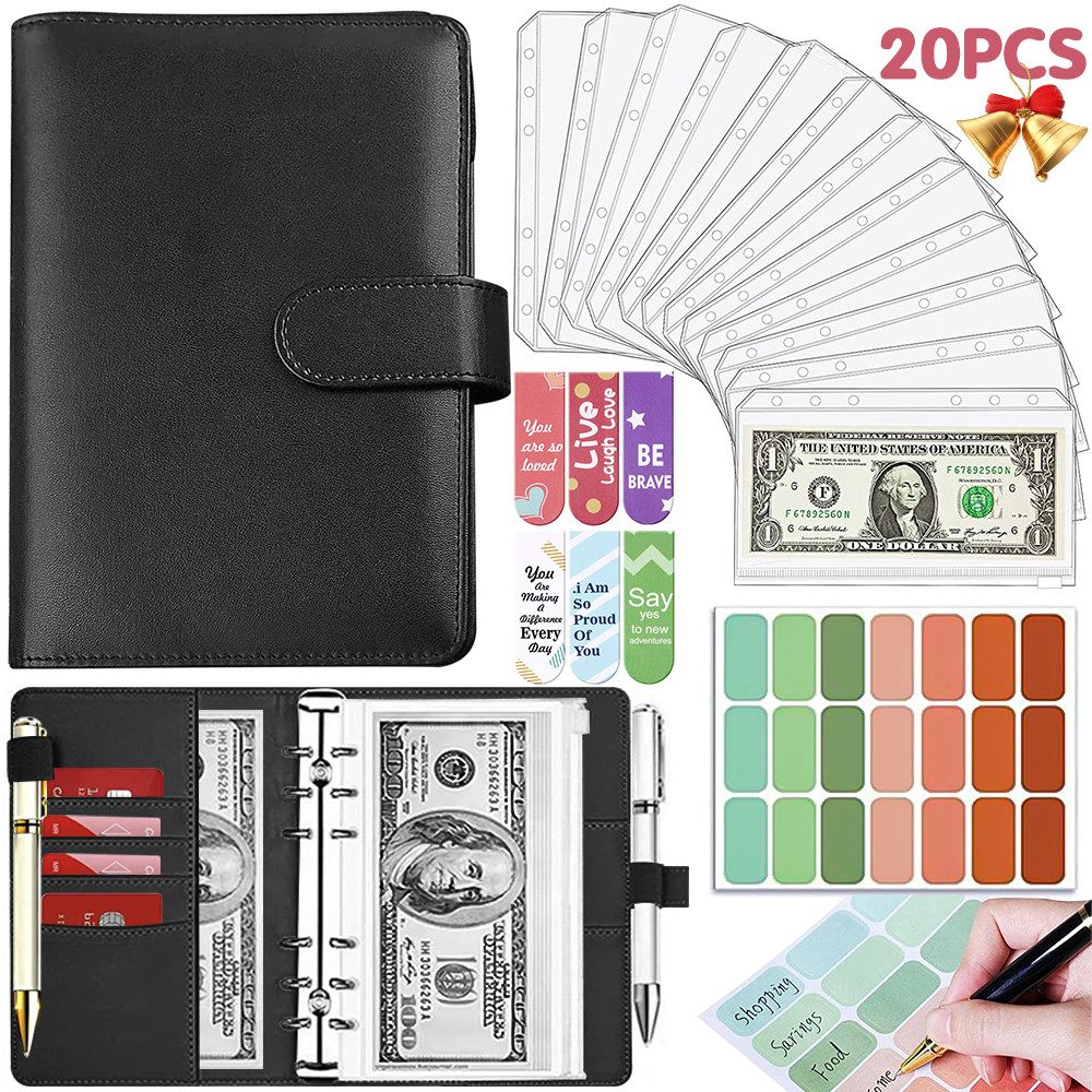 MOPUEA Konferenzmappe A6 Budgetordner Ringbuchmappe Geldkassette aus Kunstl günstig online kaufen