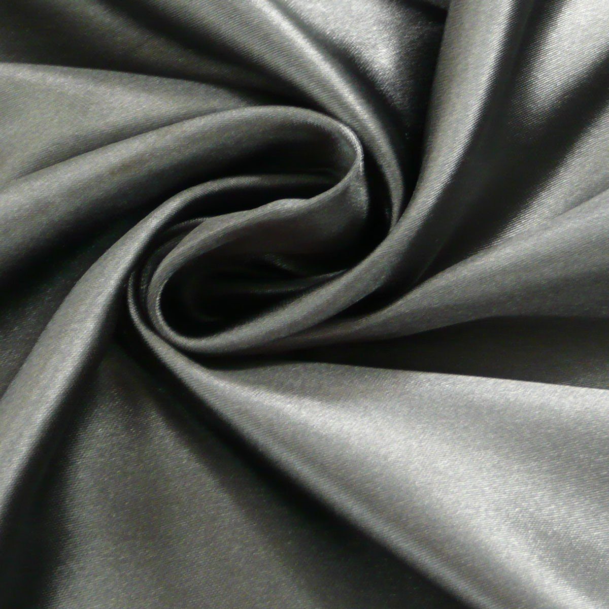 SCHÖNER LEBEN. Stoff Kreativstoff Meterware Satinstoff einfarbig schwarz 140cm