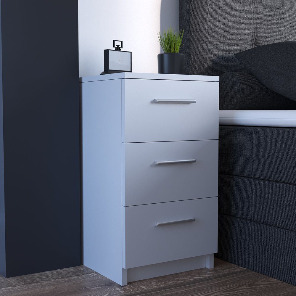 Kommode weiß Vicco Nachtschrank Boxspringbett Nachtkommode Nachttisch Schrank