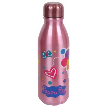 Sarcia.eu Thermoflasche Peppa Wutz Rosa Aluminium Trinkflasche 600ml